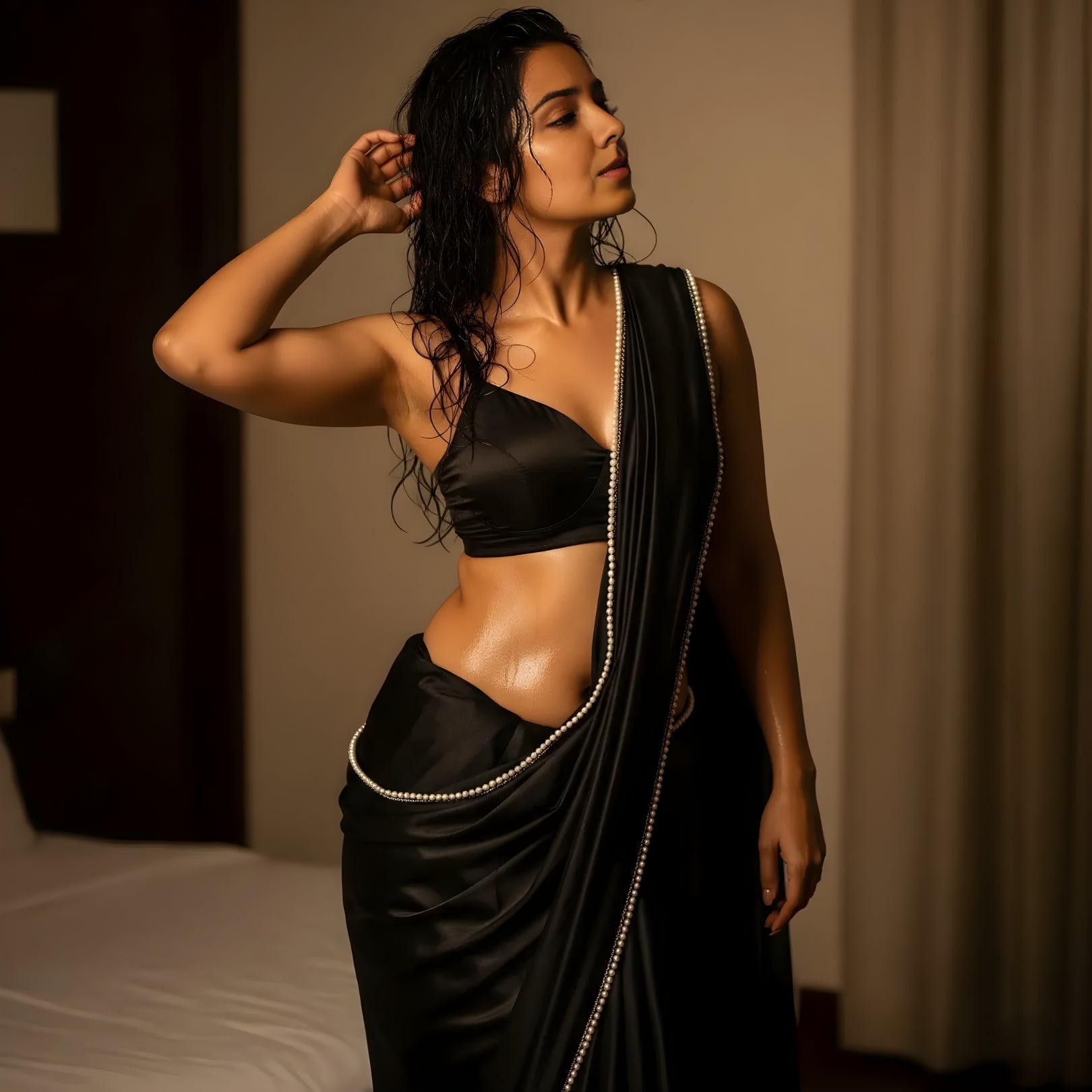 Midnight Pearl After Dark Saree