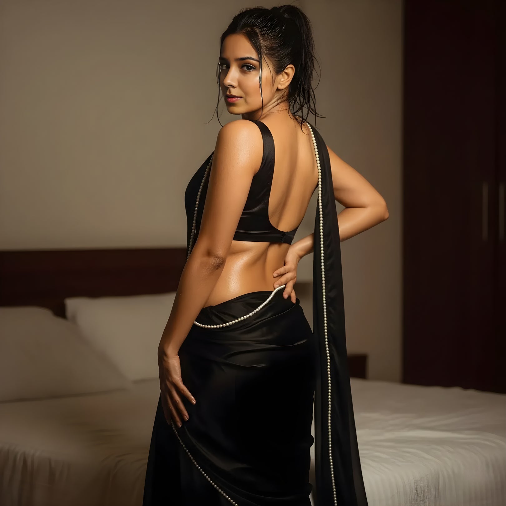 Midnight Pearl After Dark Saree