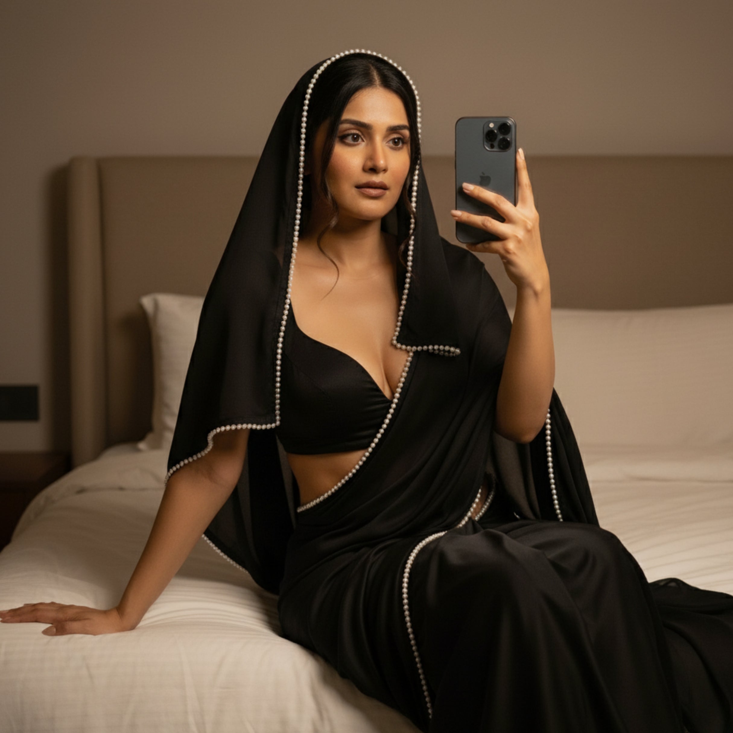 Midnight Pearl After Dark Saree