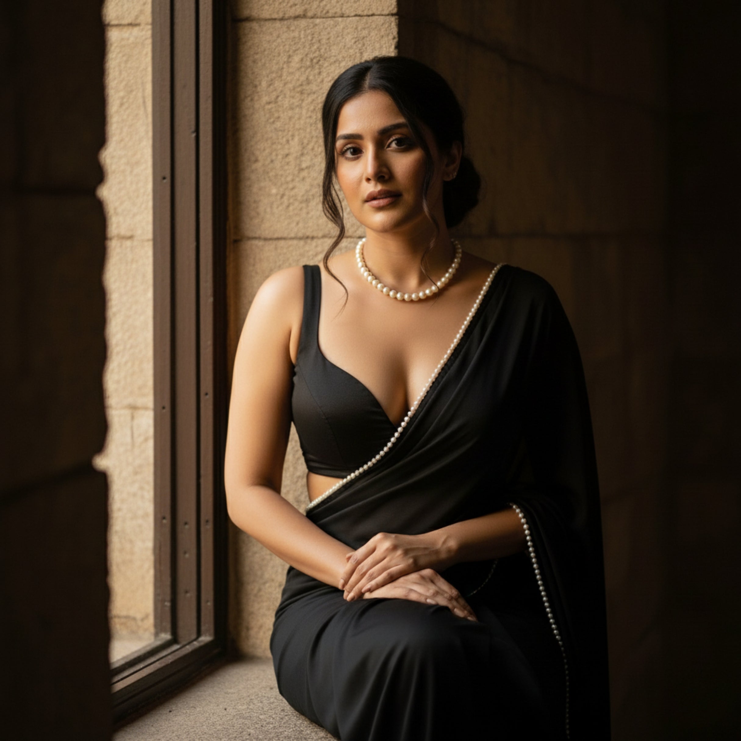 Midnight Pearl After Dark Saree