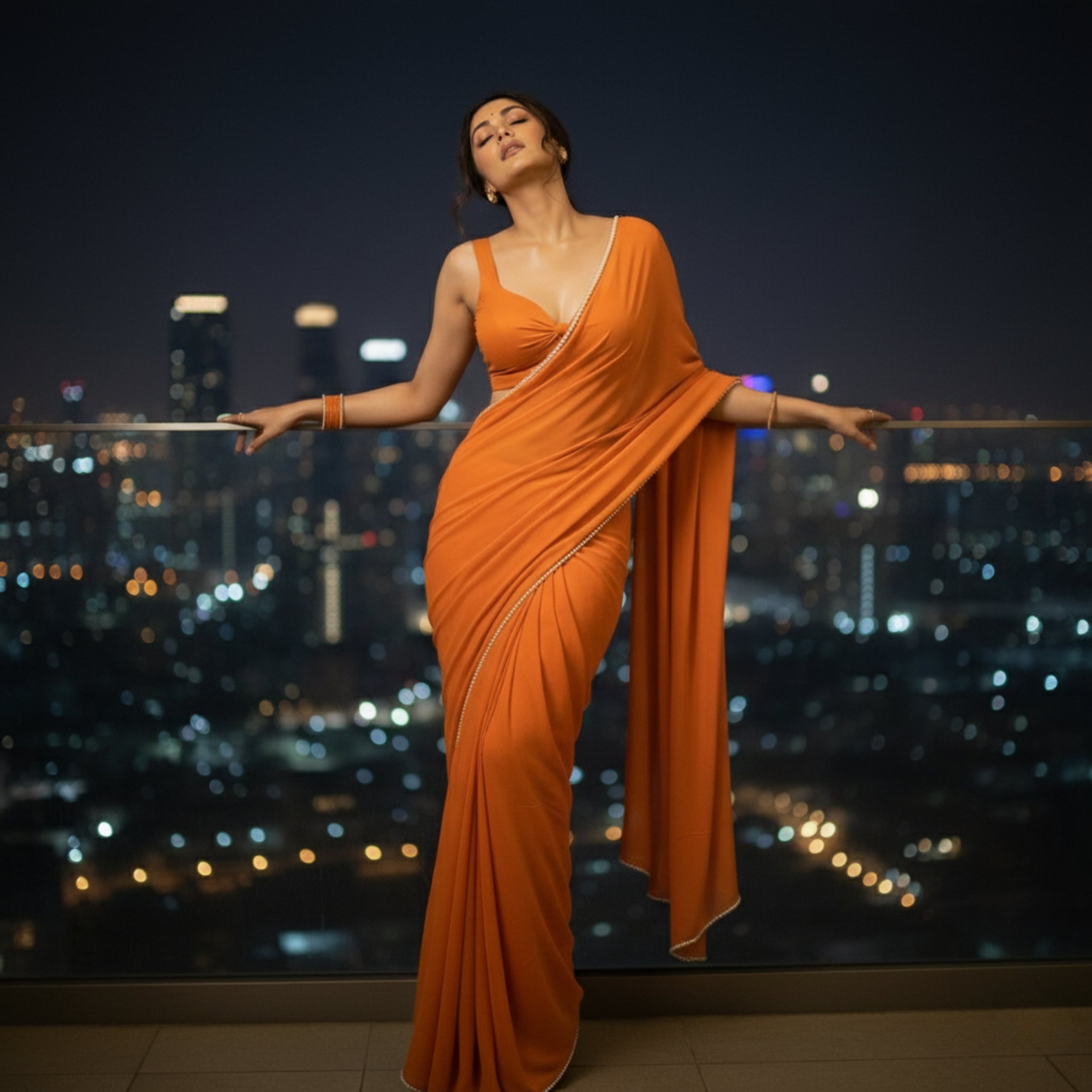 Auric Pearl After Dark Saree