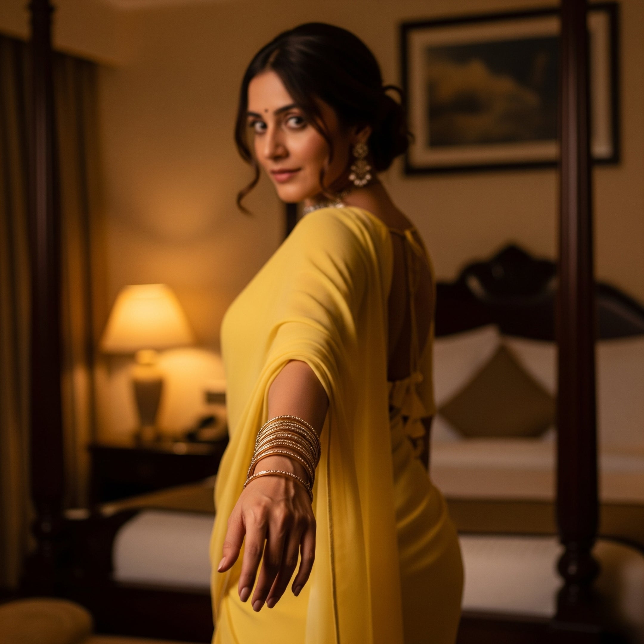 Golden Hour After-Dark Saree