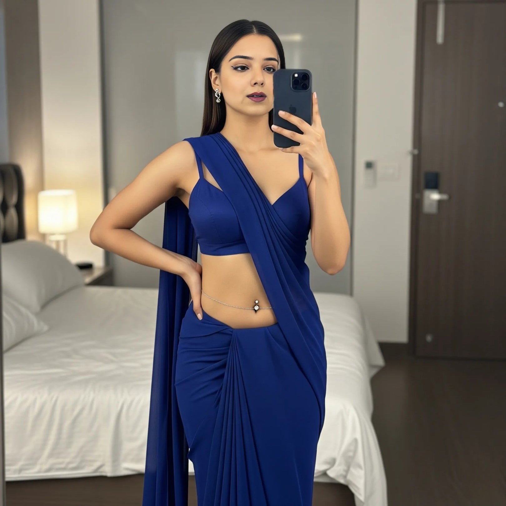 Bare Blush After Dark Saree