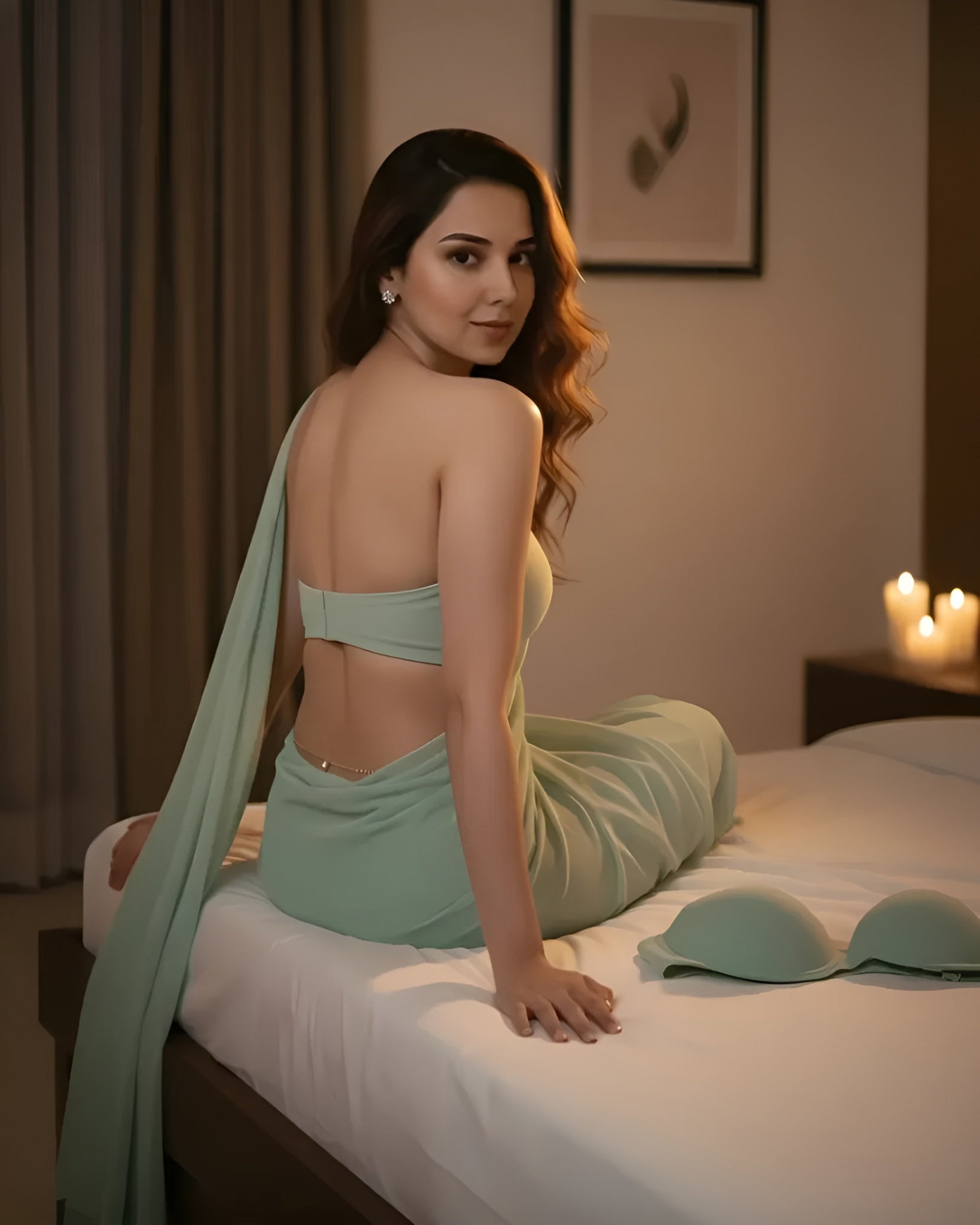 Celestial Mist Chiffon Saree