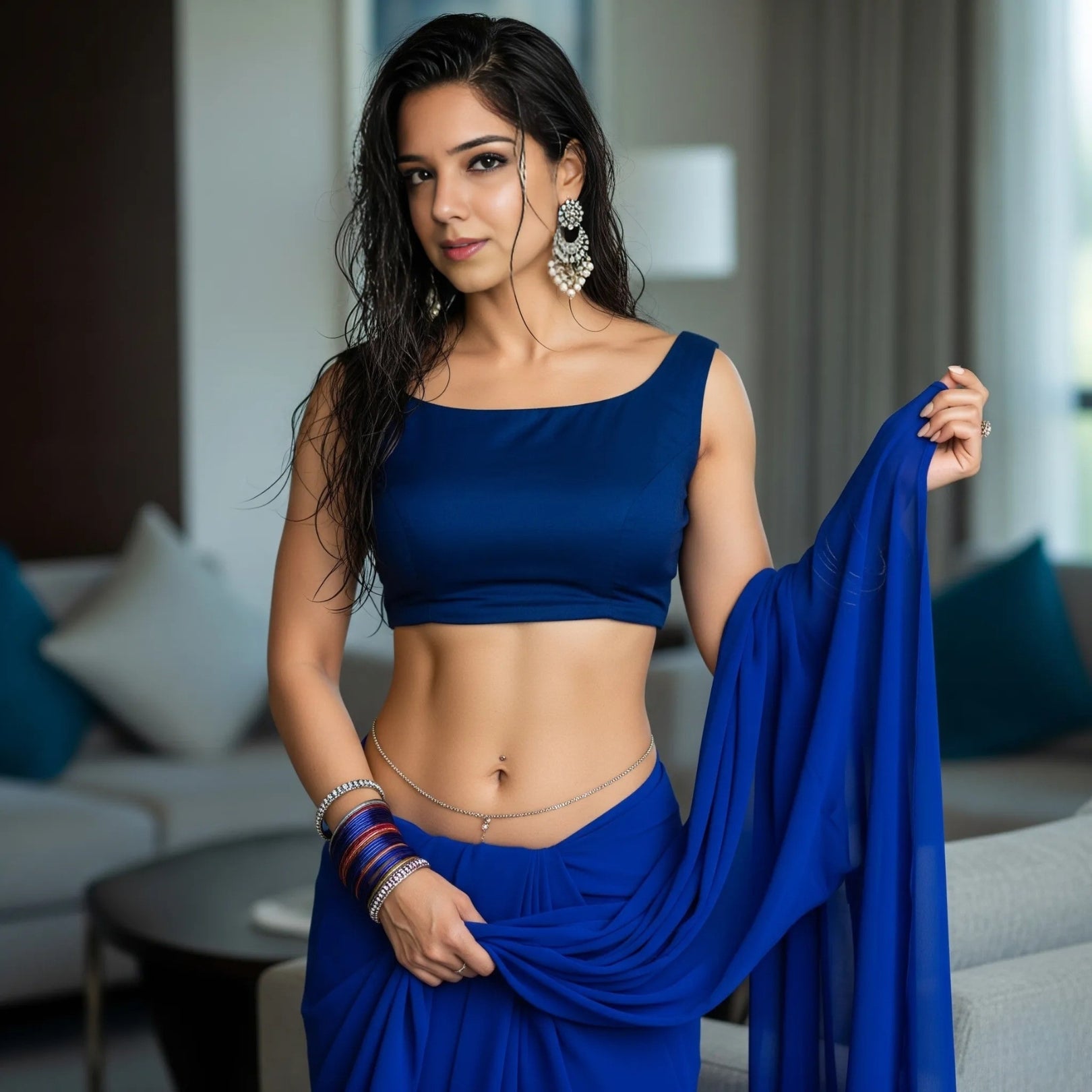 Bare Blush After Dark Saree