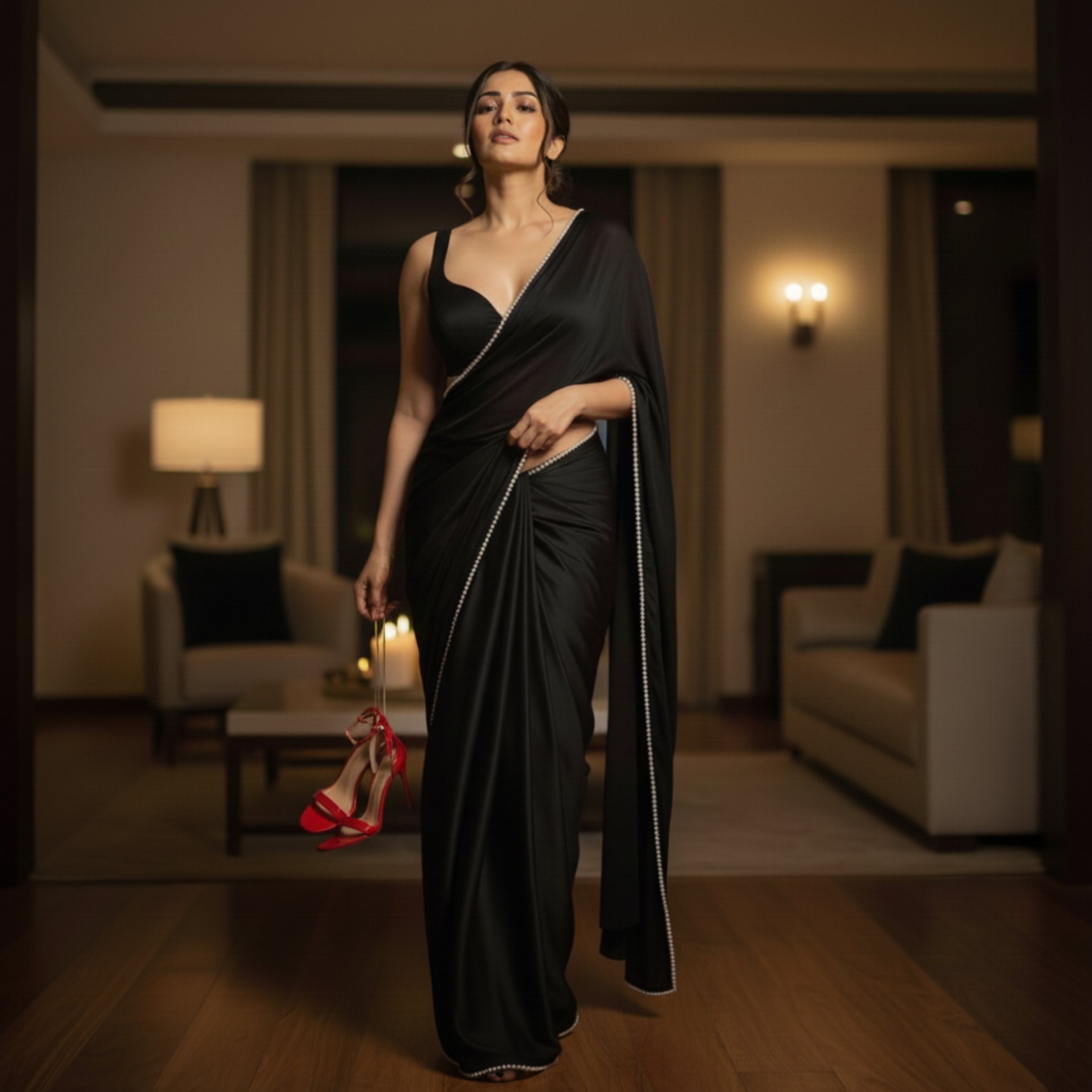 Midnight Pearl After Dark Saree