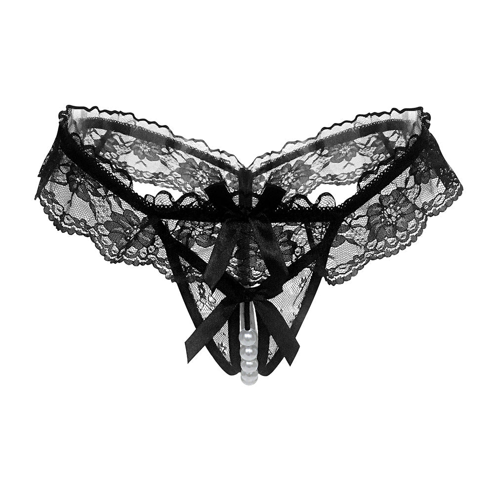 Lustrous Pearl-Accent Thong Authority of fashion