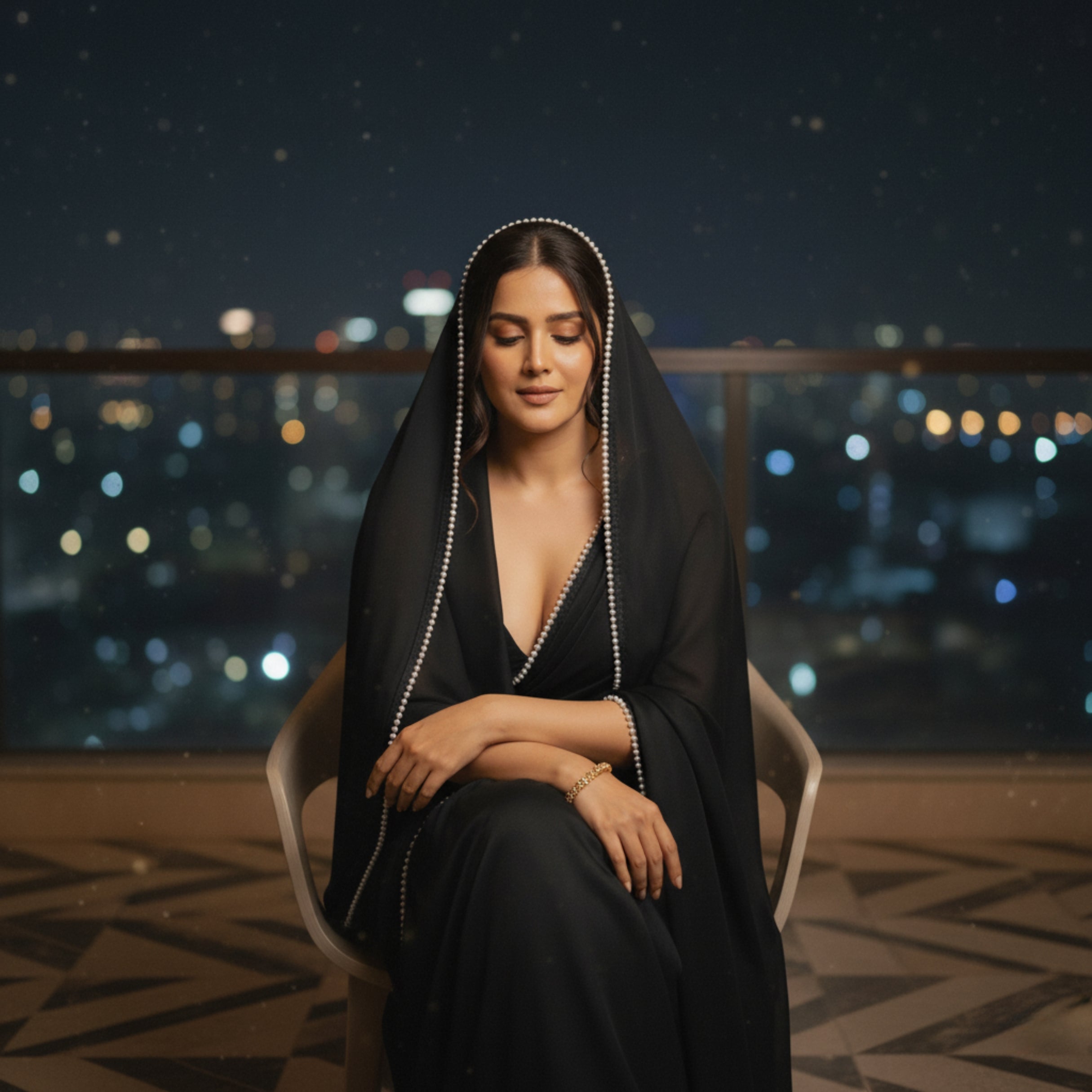 Midnight Pearl After Dark Saree