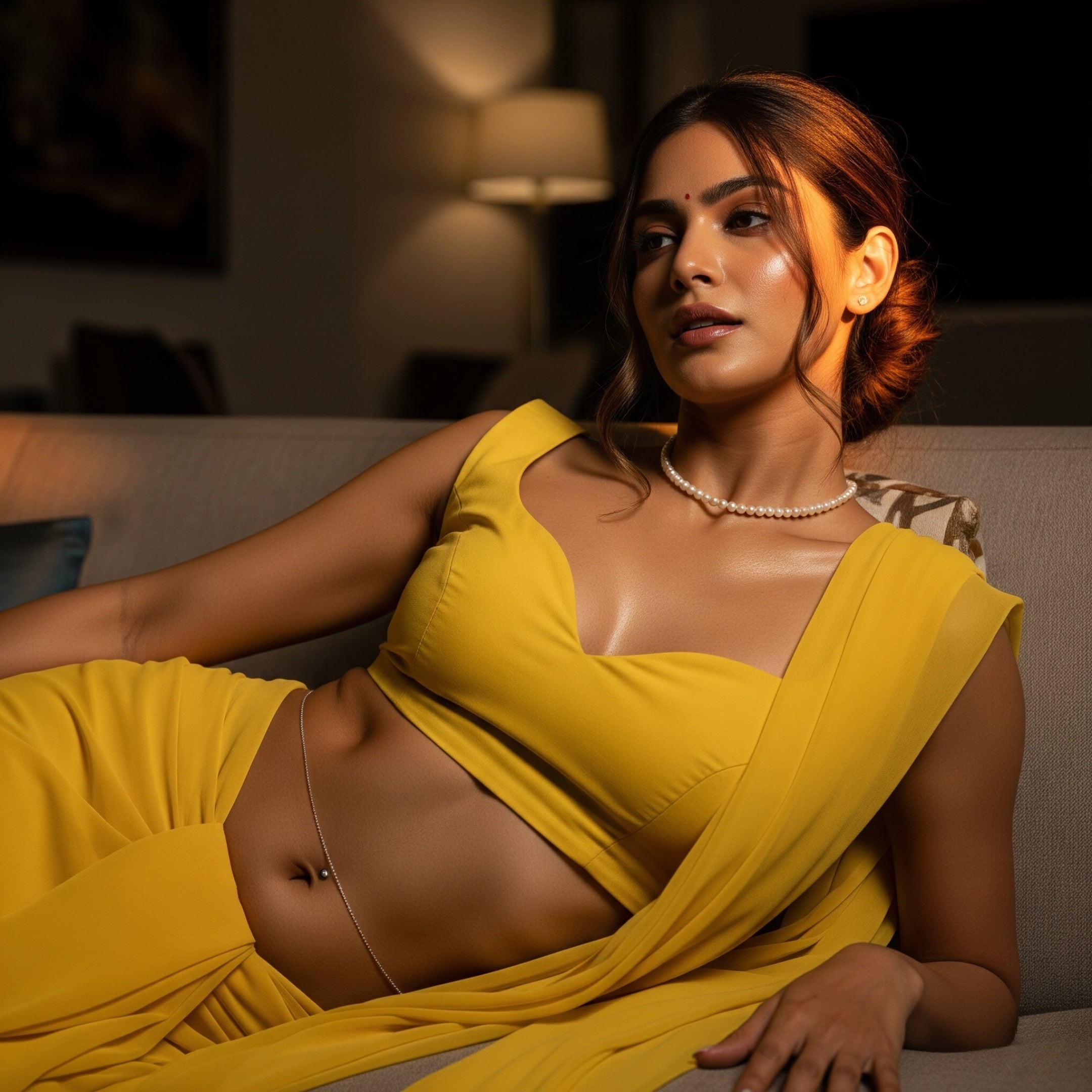 Golden Hour After-Dark Saree
