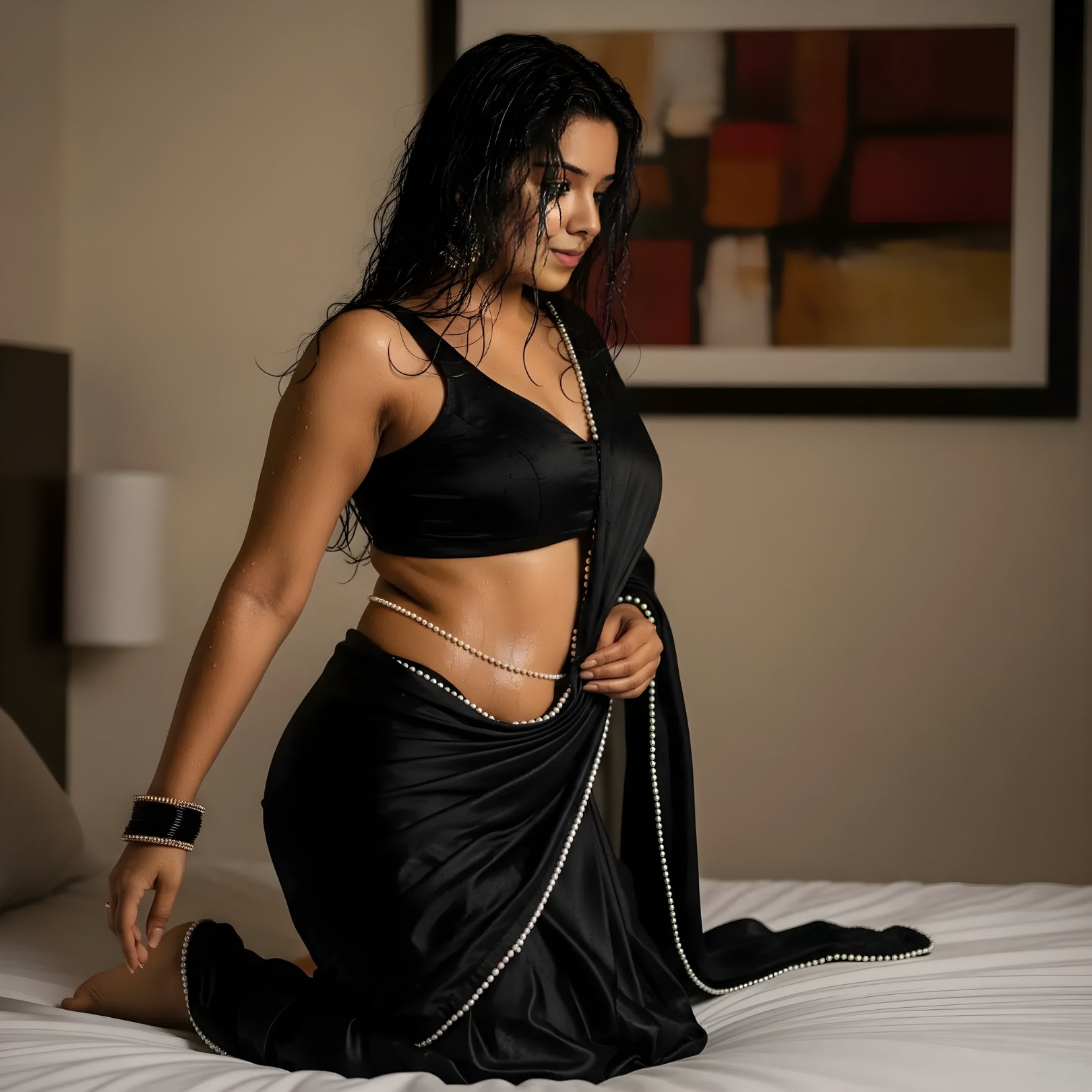 Midnight Pearl After Dark Saree