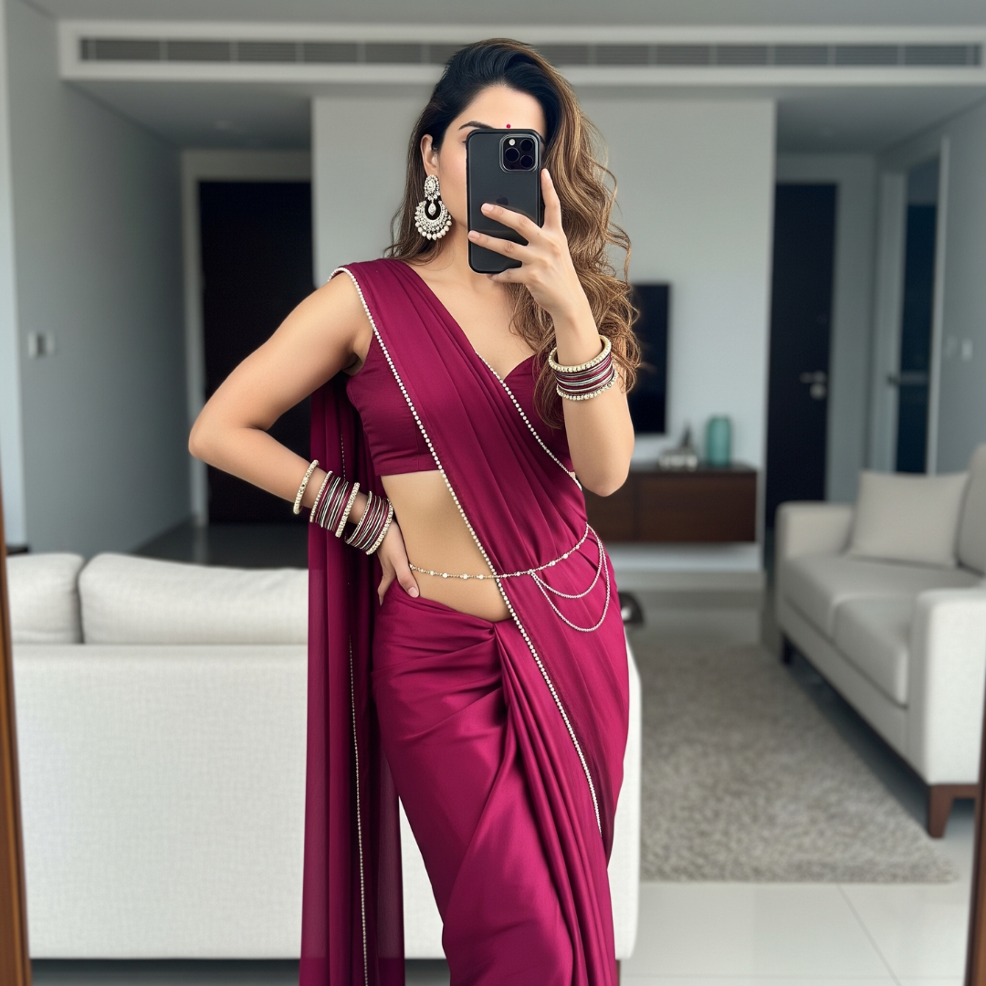 Pearled Desire Honeymoon Saree
