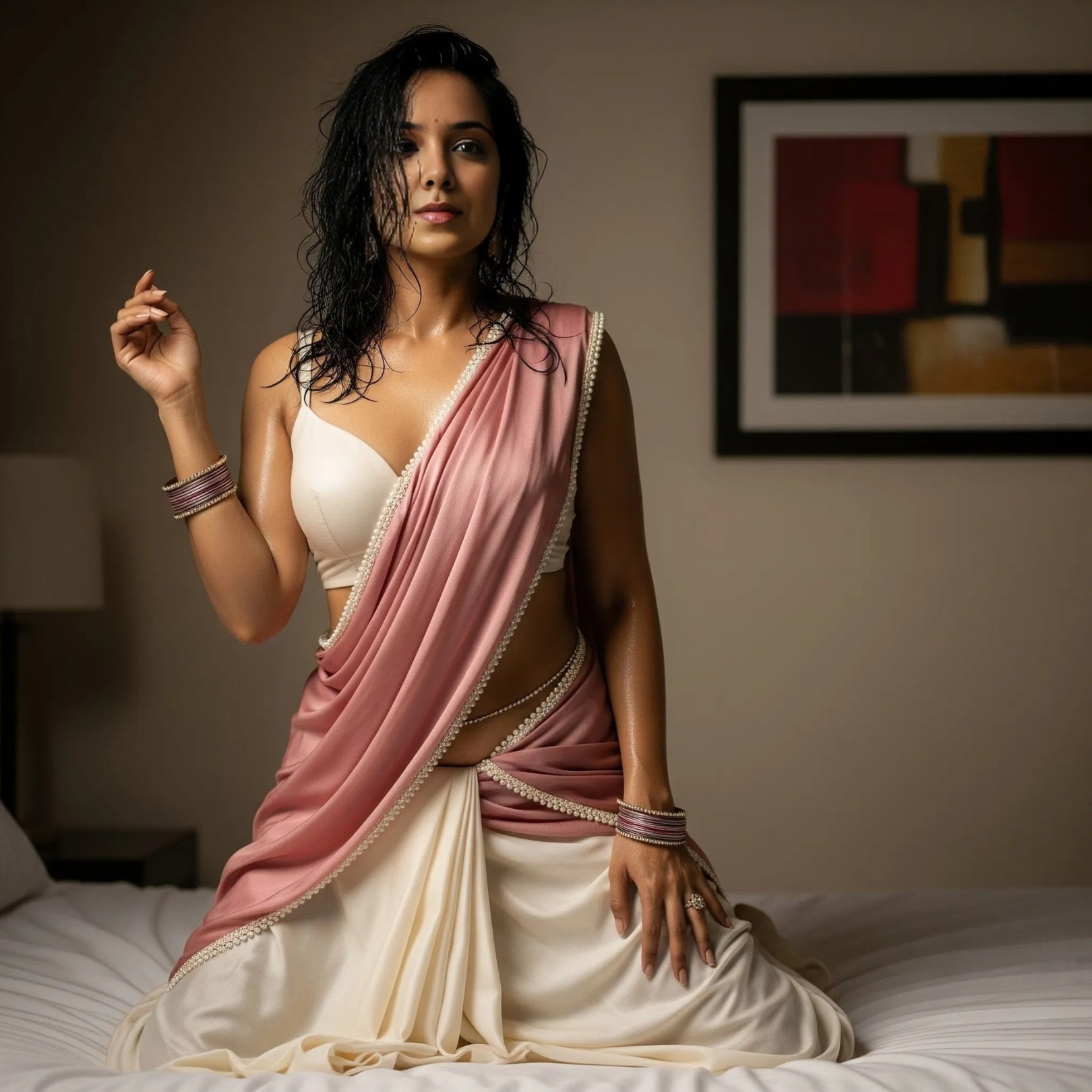 Pearl Crush Dual-Tone After Dark Saree