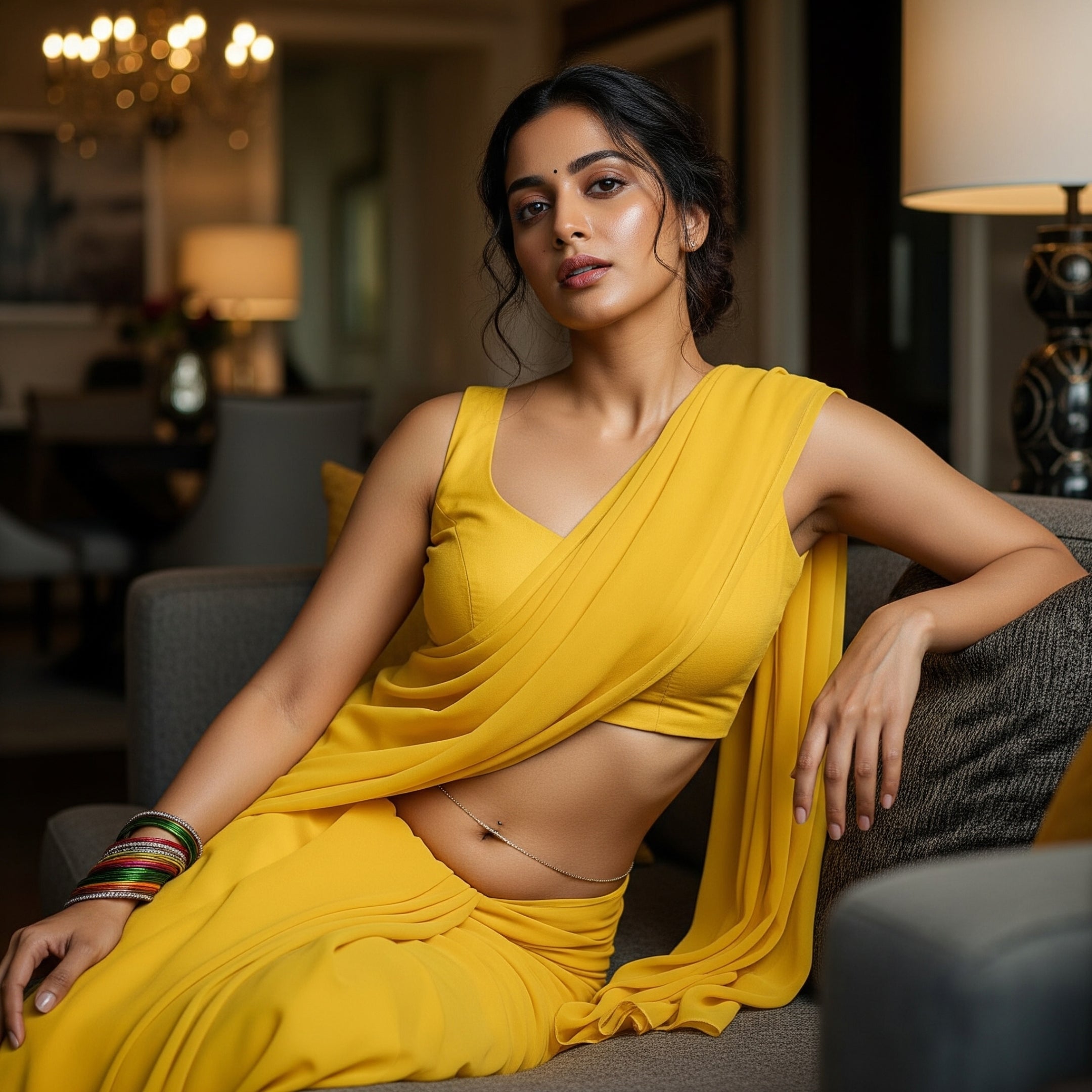 Golden Hour After-Dark Saree