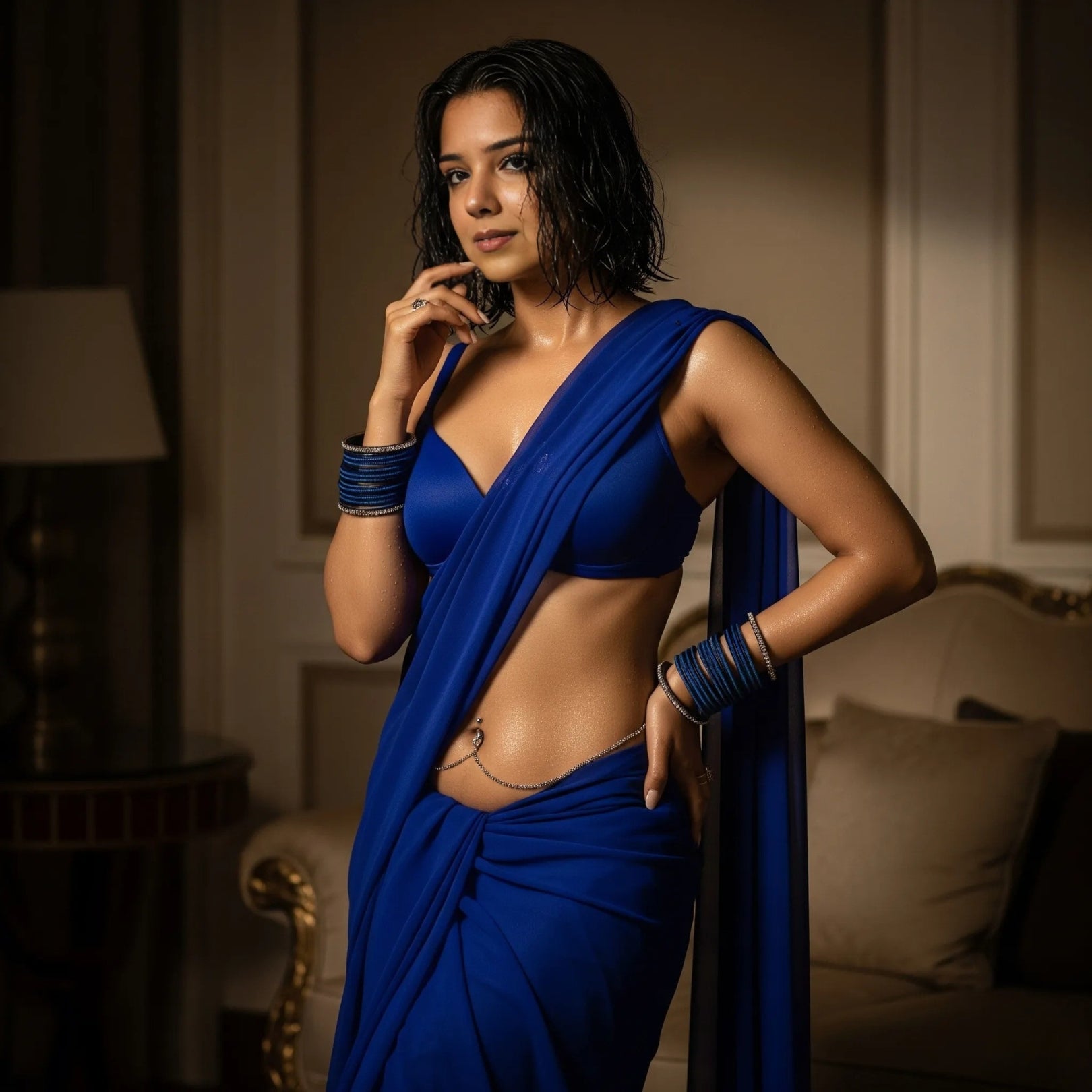 Bare Blush After Dark Saree