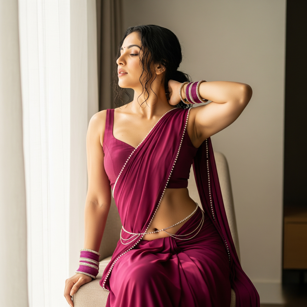 Pearled Desire Honeymoon Saree