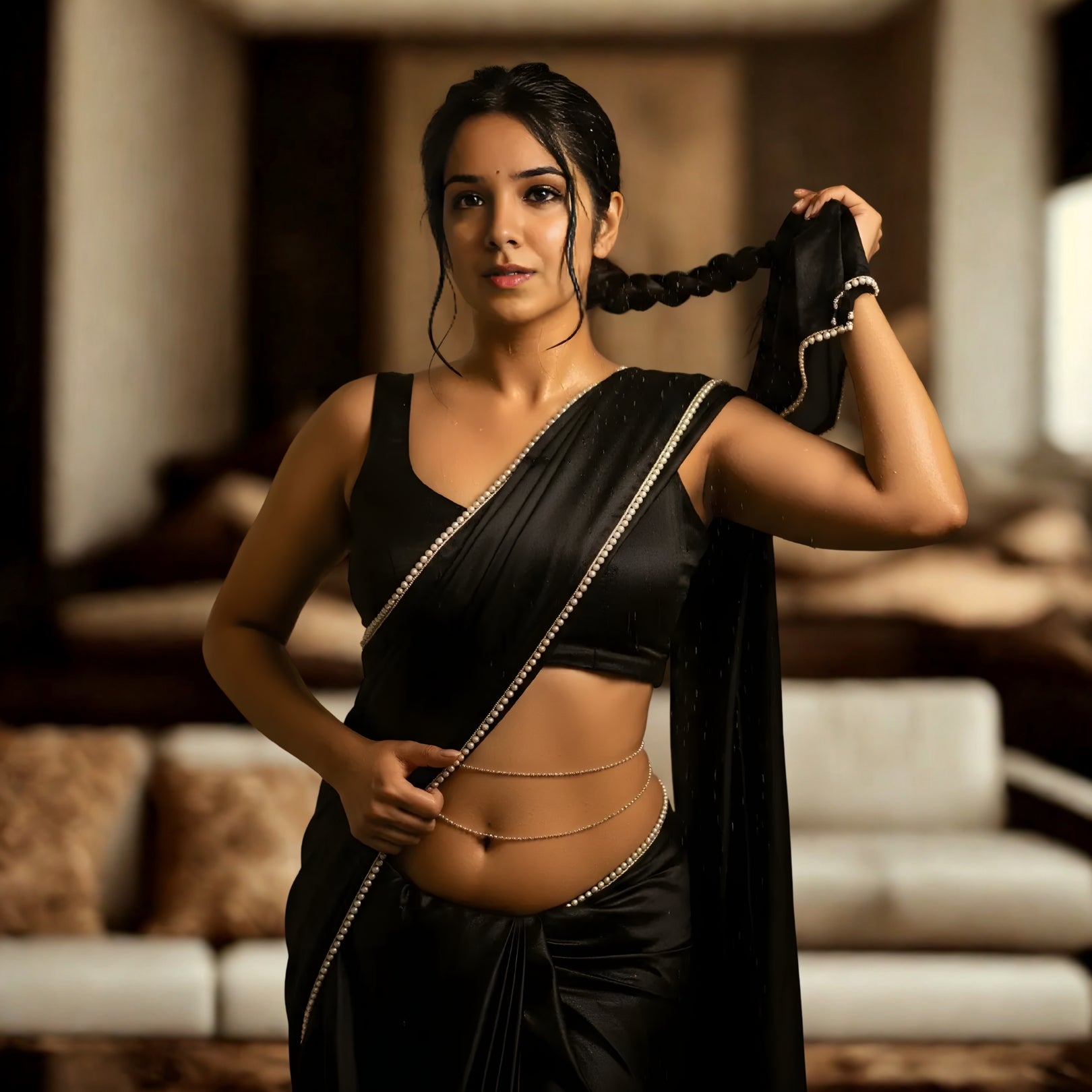 Midnight Pearl After Dark Saree