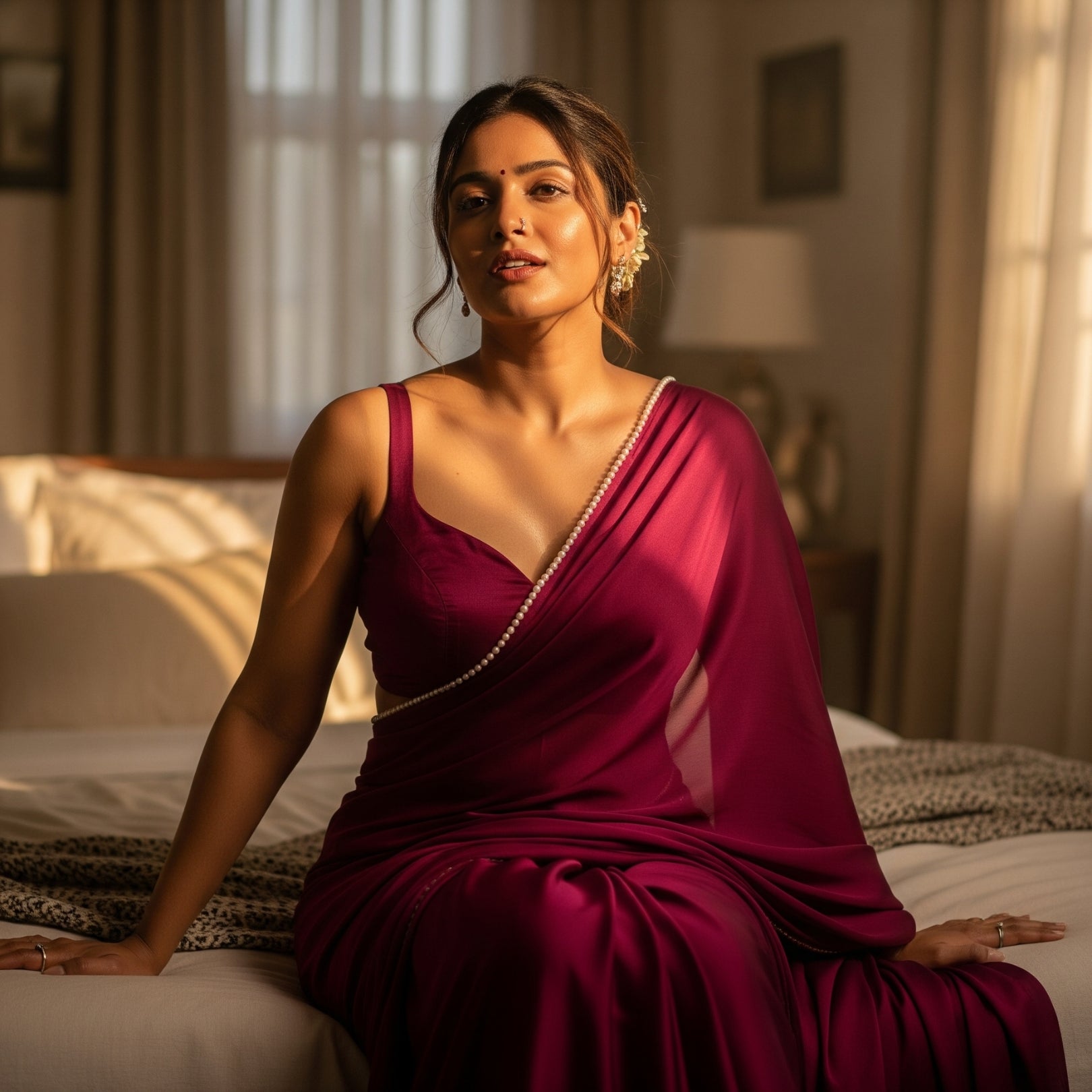 Pearled Desire Honeymoon Saree