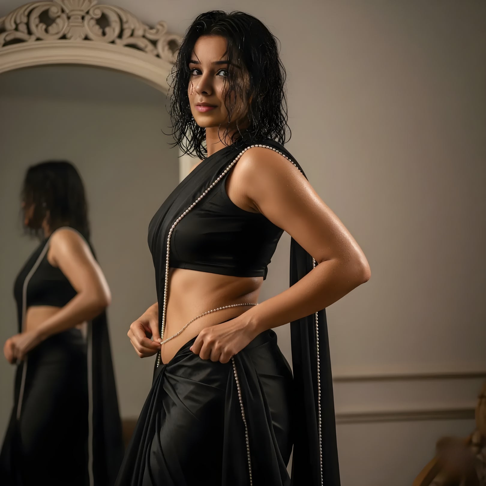 Midnight Pearl After Dark Saree
