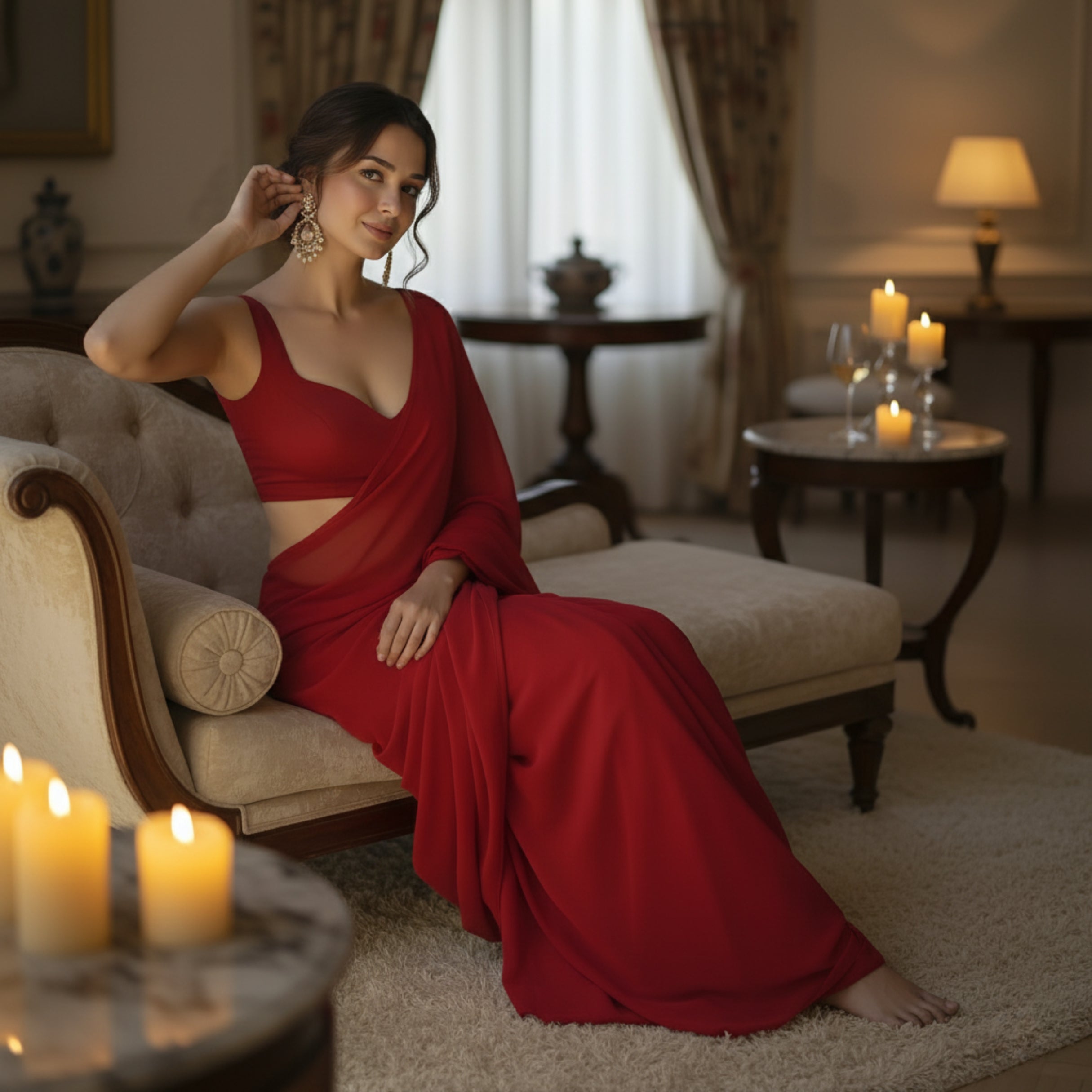 Velvet Temptation After Dark Saree