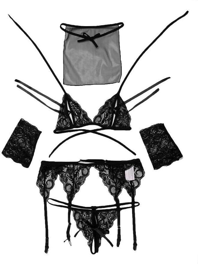 Luxe Midnight 4-Piece Lingerie Set Authority of fashion
