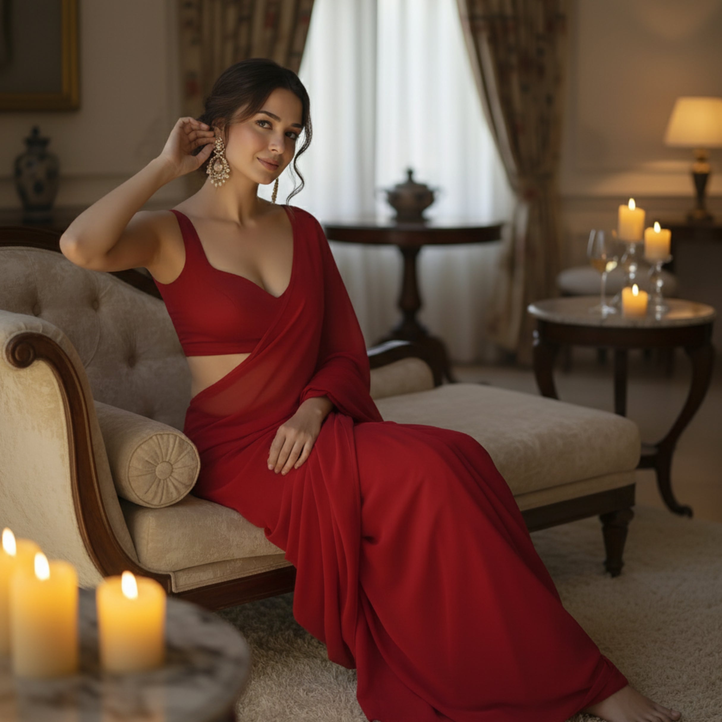 Velvet Temptation After Dark Saree
