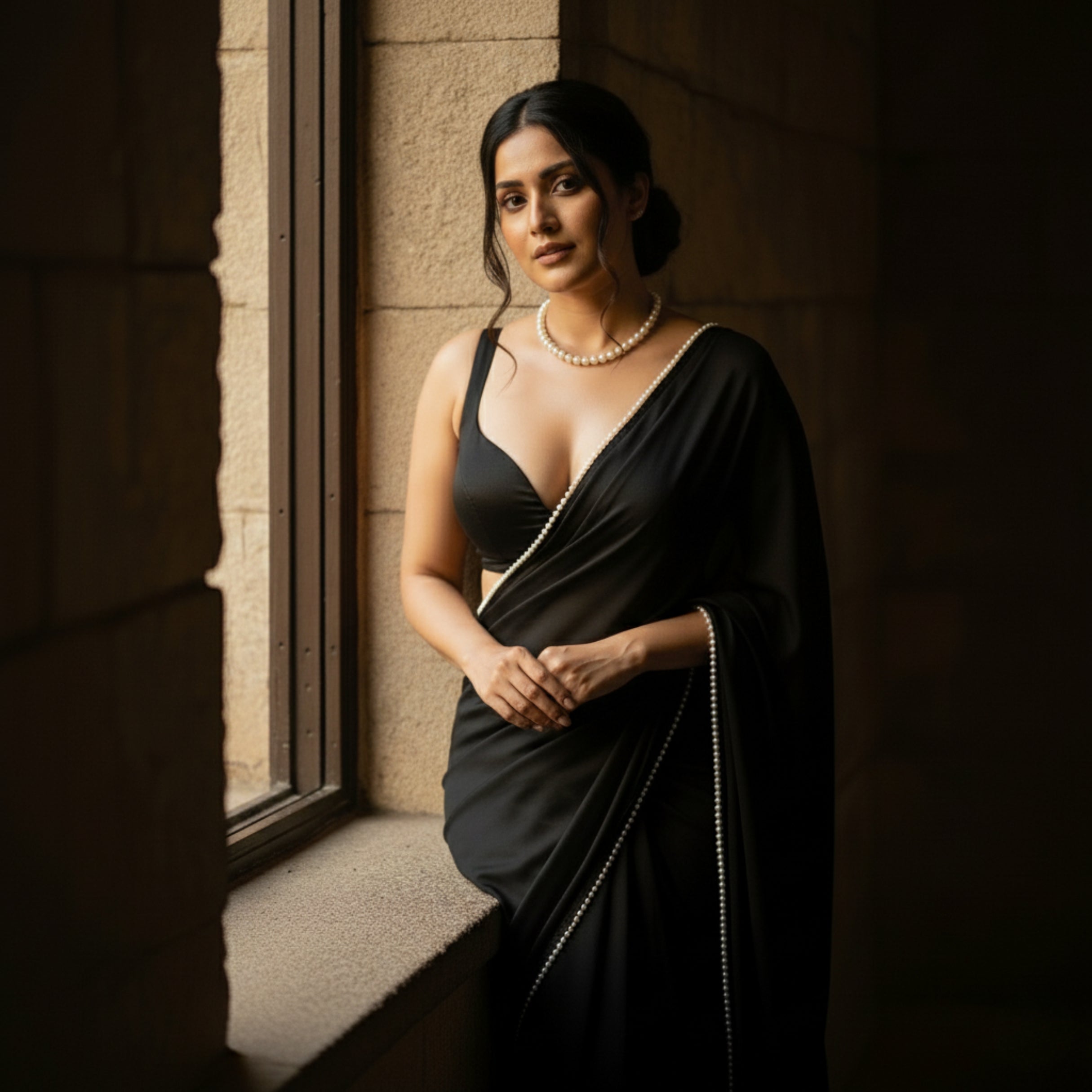 Midnight Pearl After Dark Saree