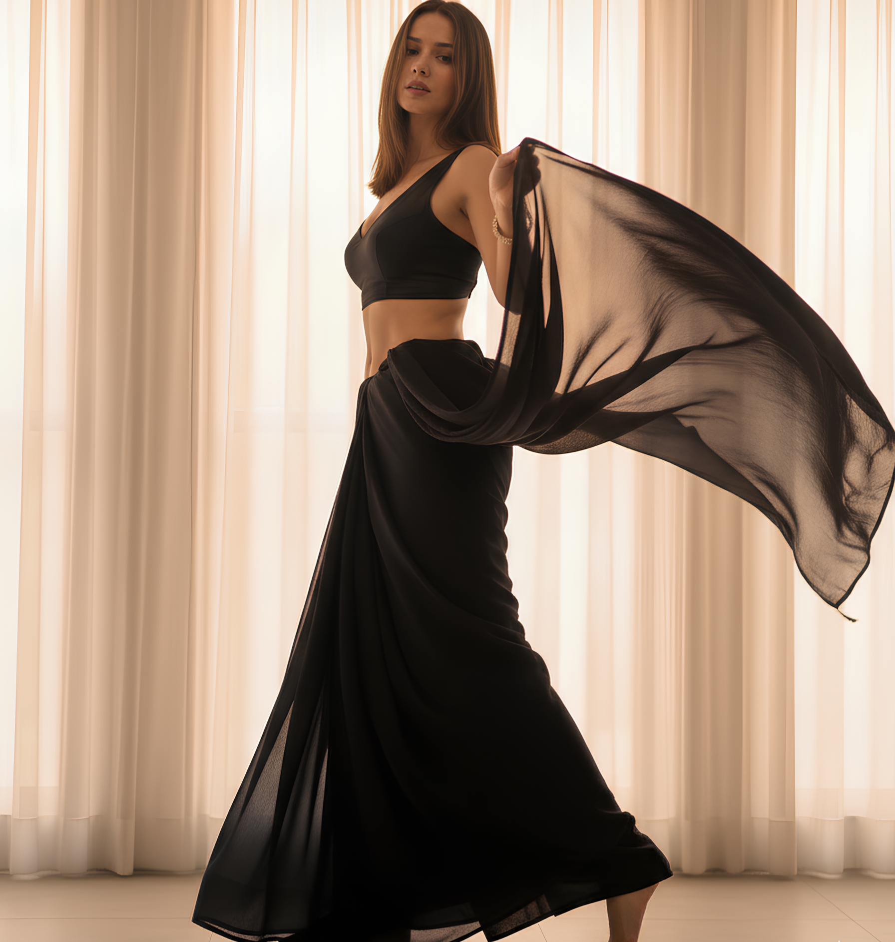 Whisper in Air Chiffon Saree