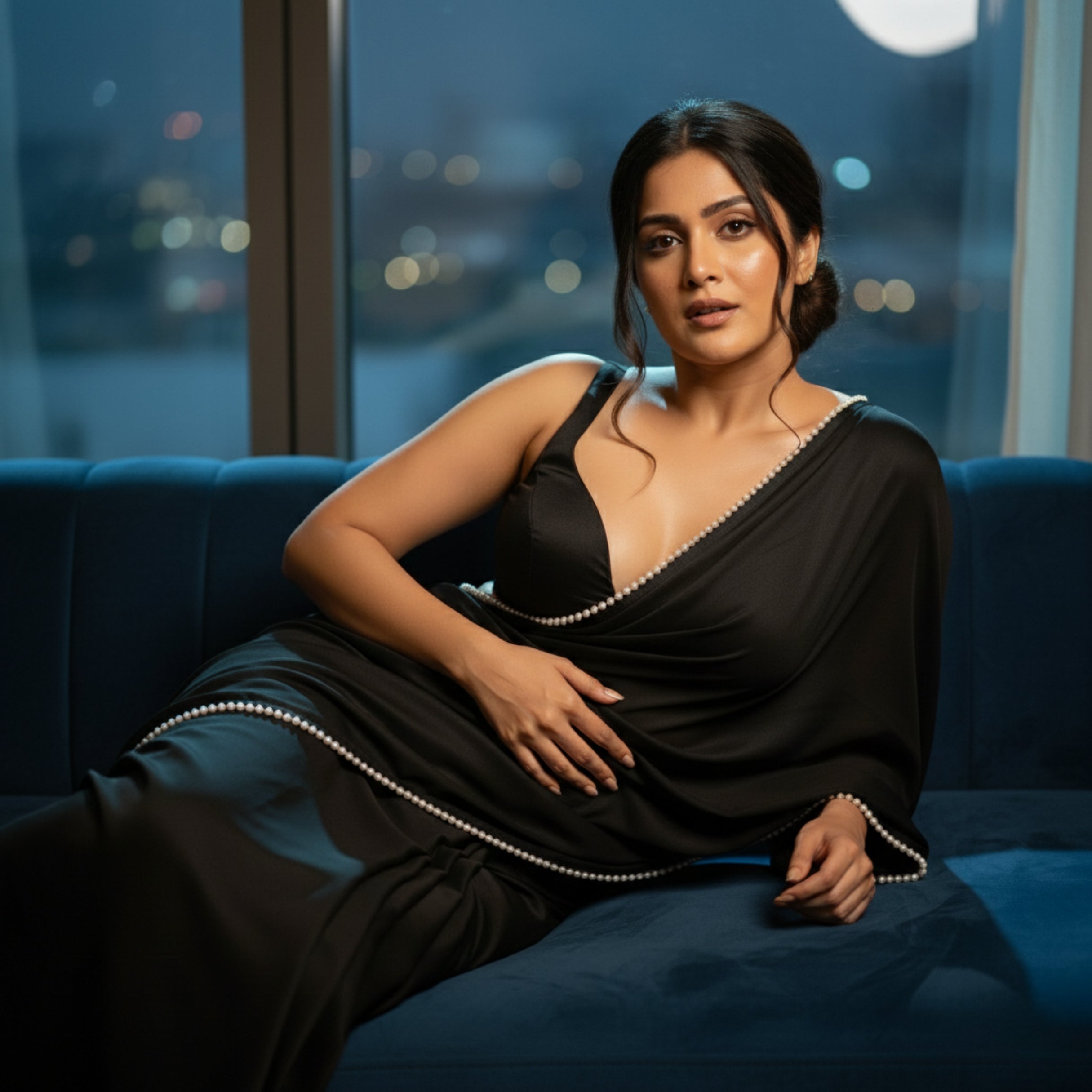 Midnight Pearl After Dark Saree
