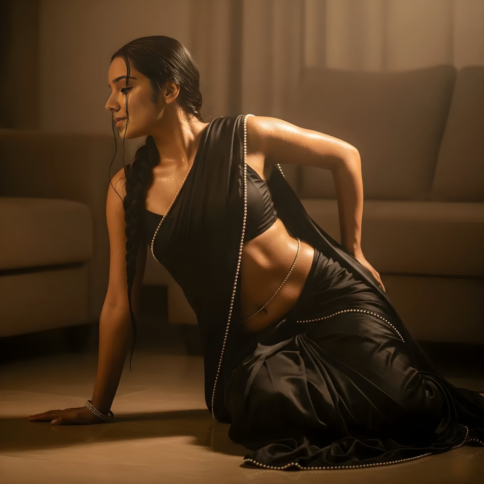 Midnight Pearl After Dark Saree