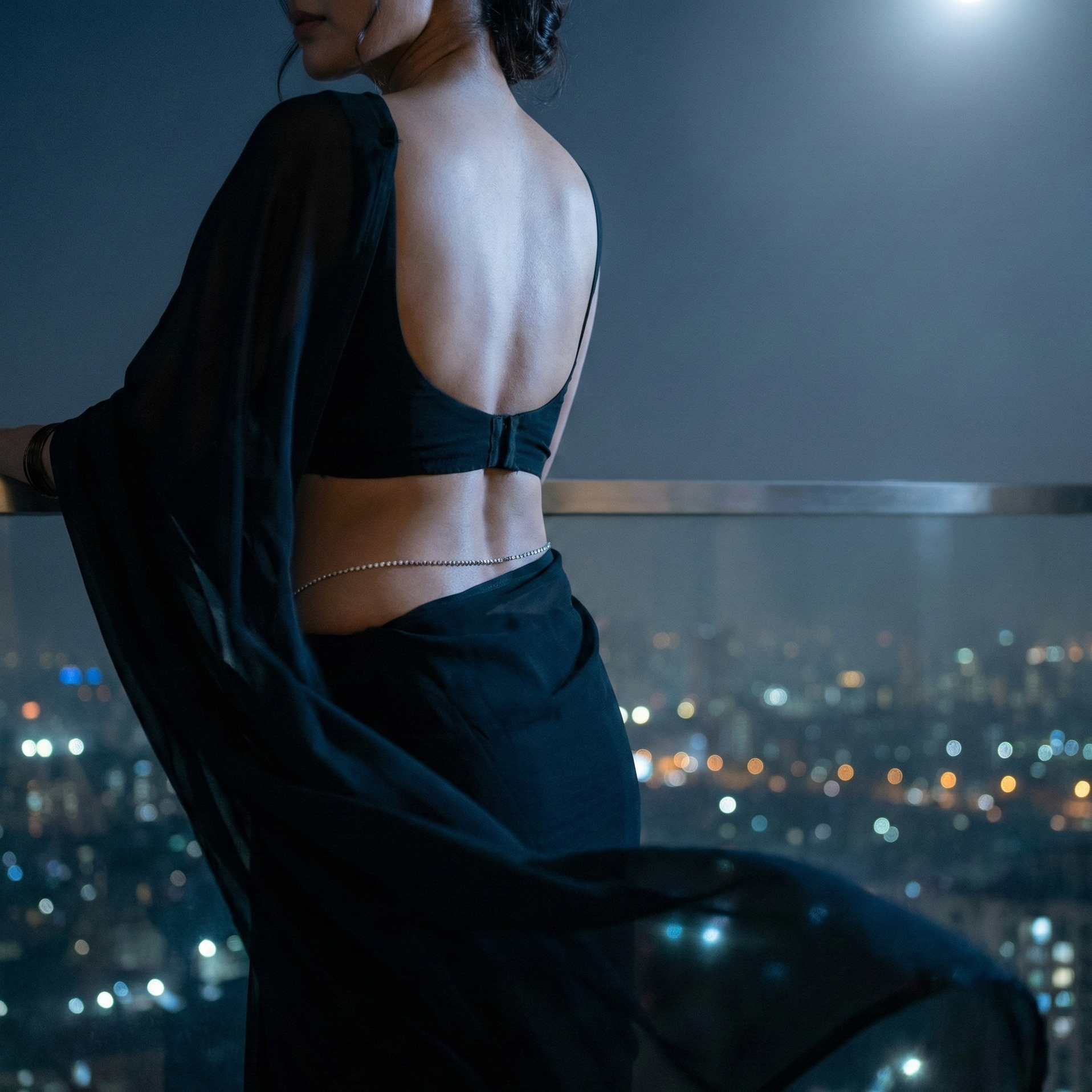 Stardust Seduction After Dark Saree with Belly Chain