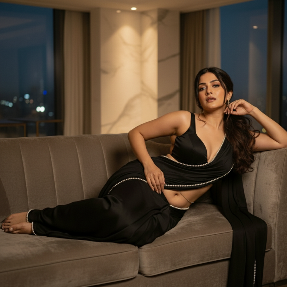 Midnight Pearl After Dark Saree