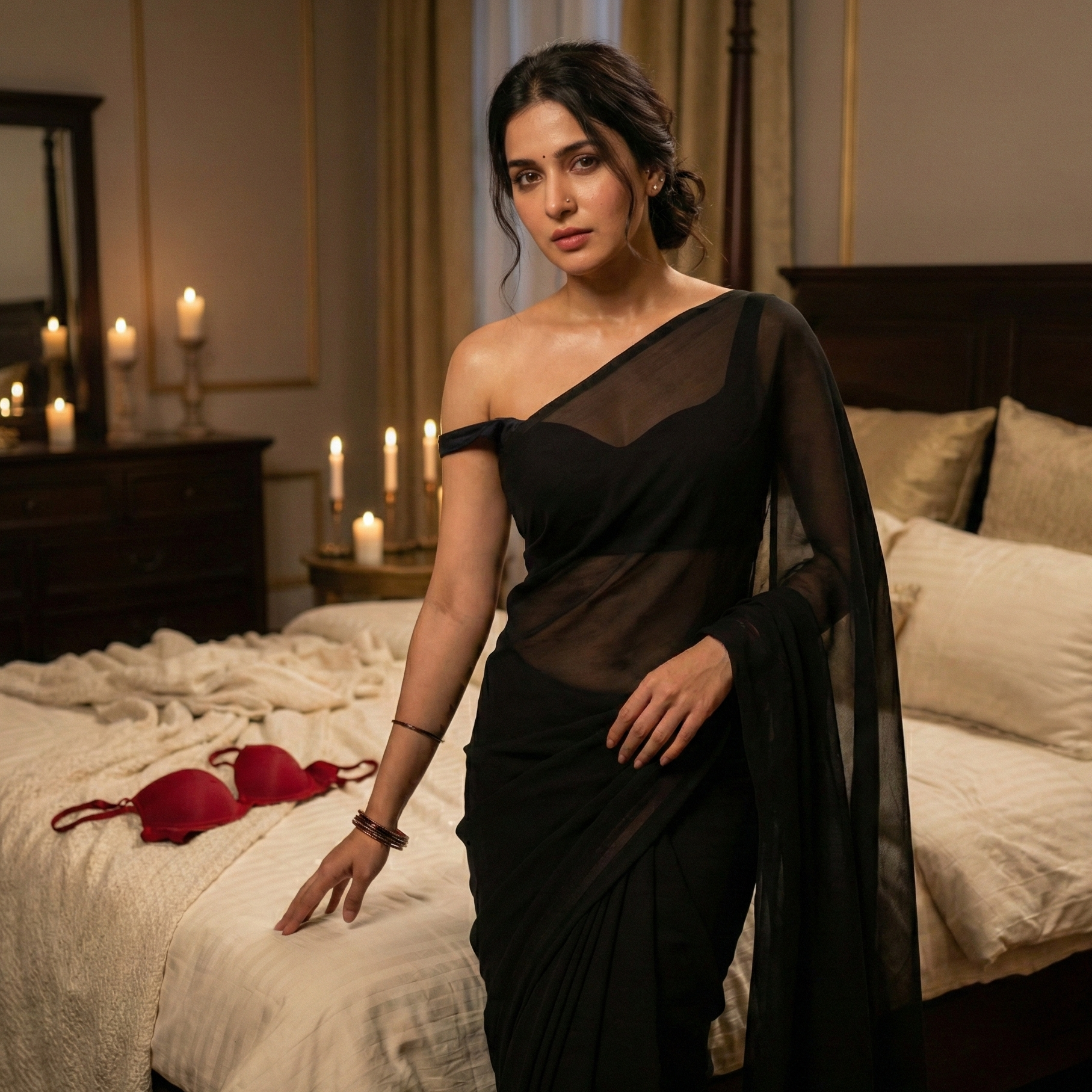 Stardust Seduction After Dark Saree with Belly Chain