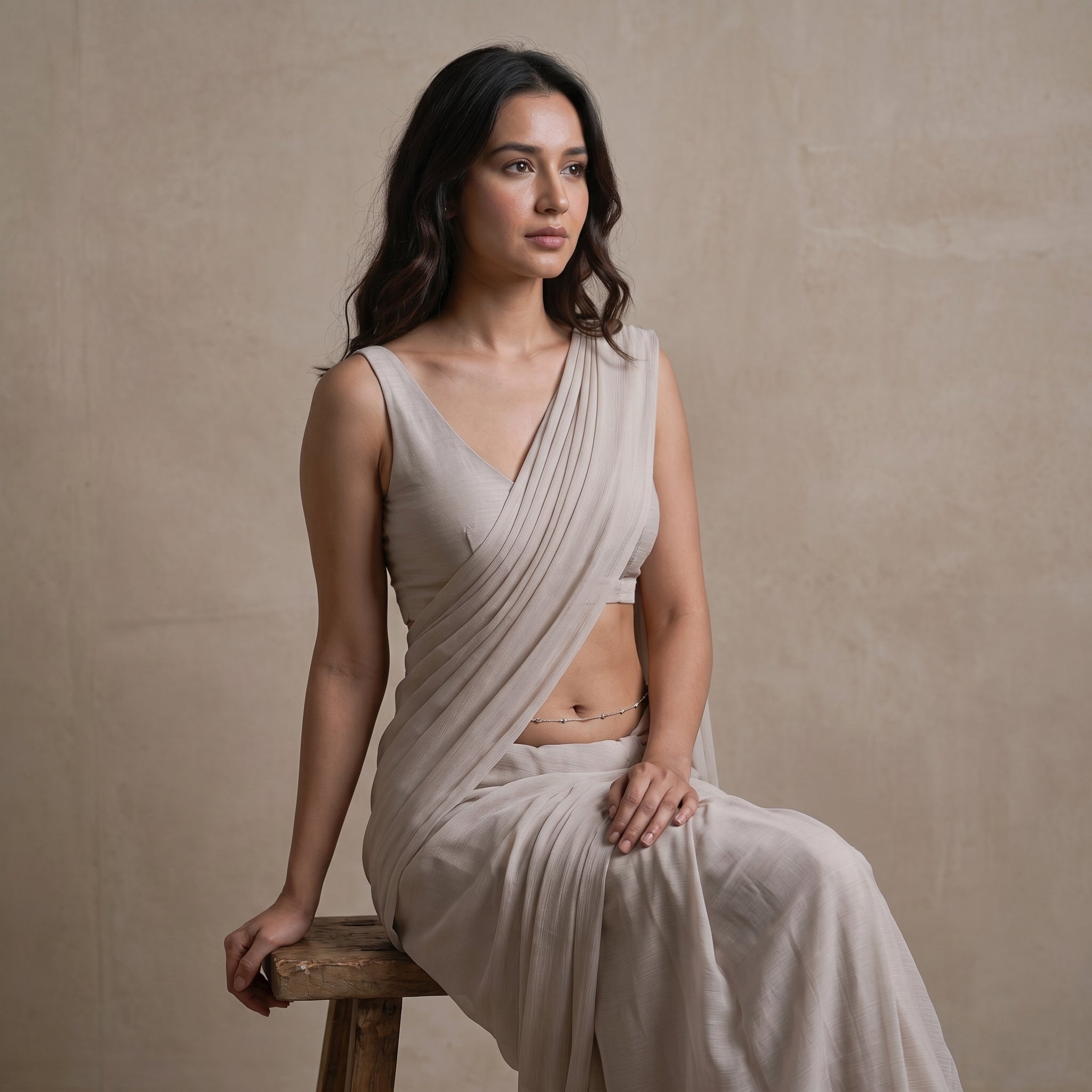 Haze Muse After Dark Saree with Belly Chain