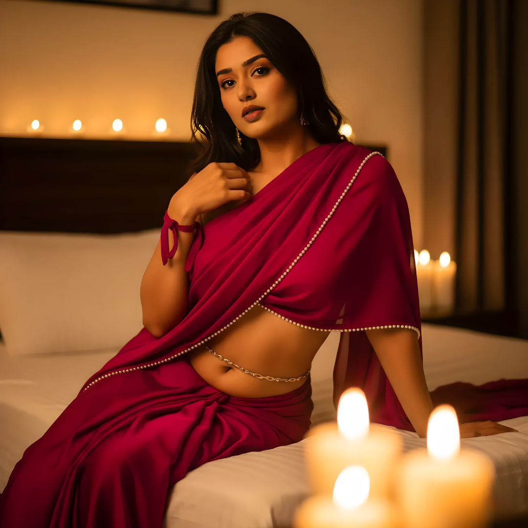 Pearled Desire Honeymoon Saree