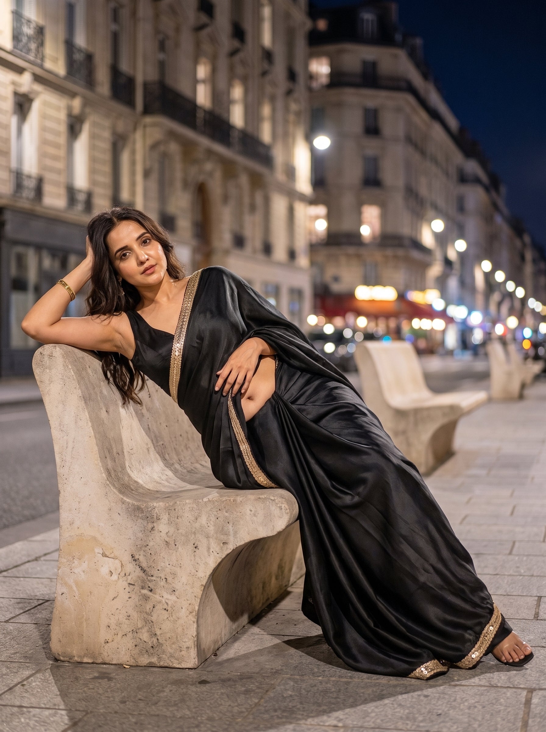 Obsidian Veil After Dark Saree