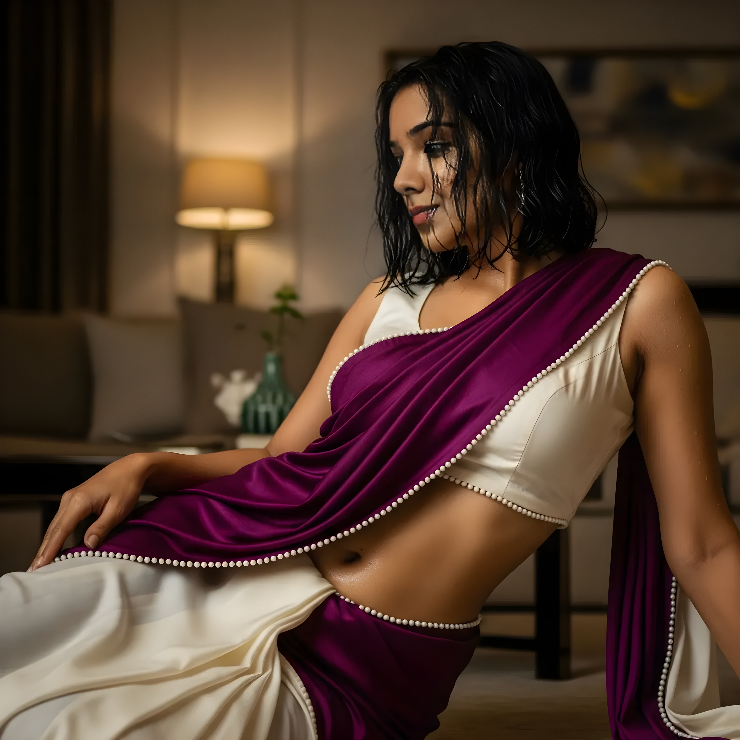 Plum Desire Dual-Tone After Dark Saree