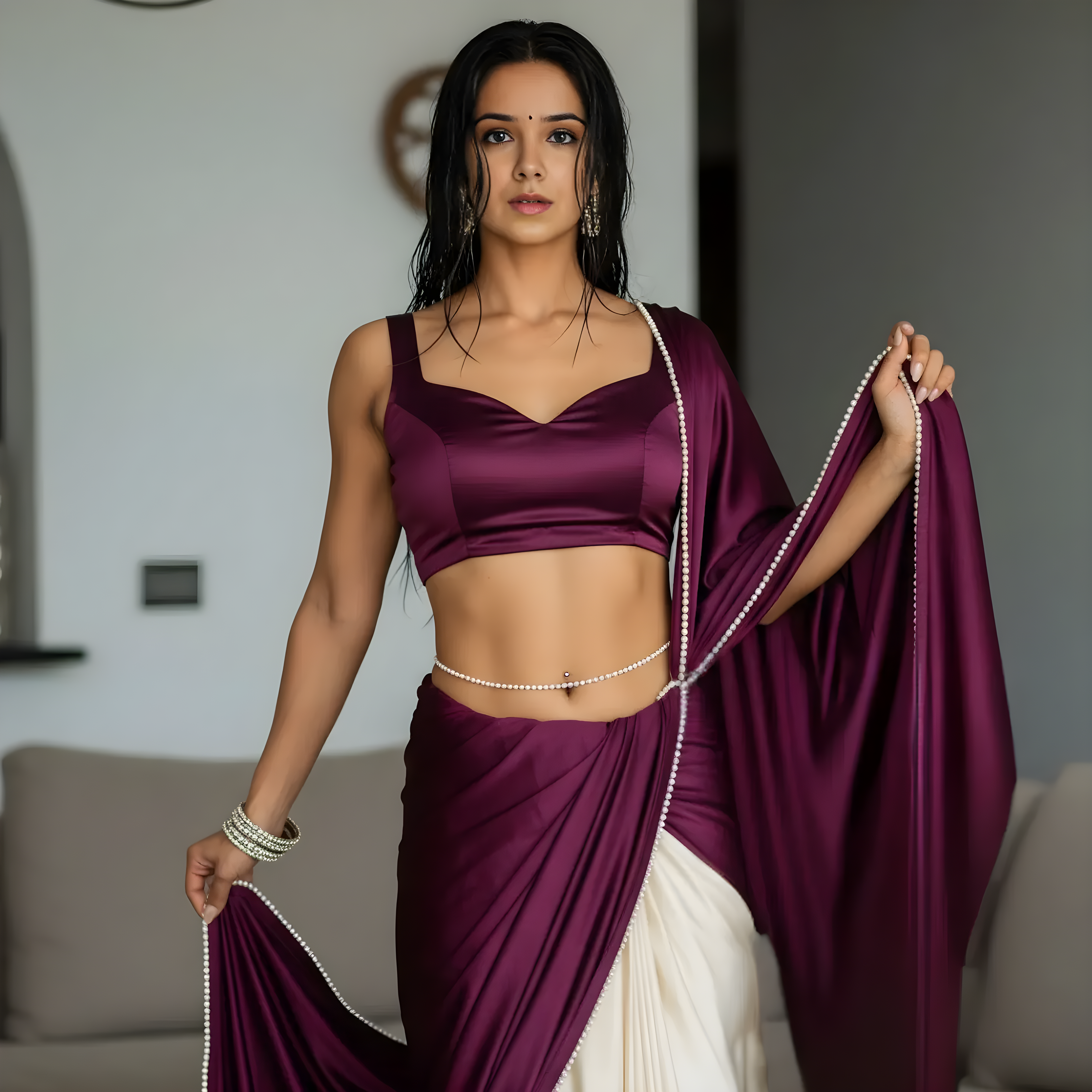 Plum Desire Dual-Tone After Dark Saree