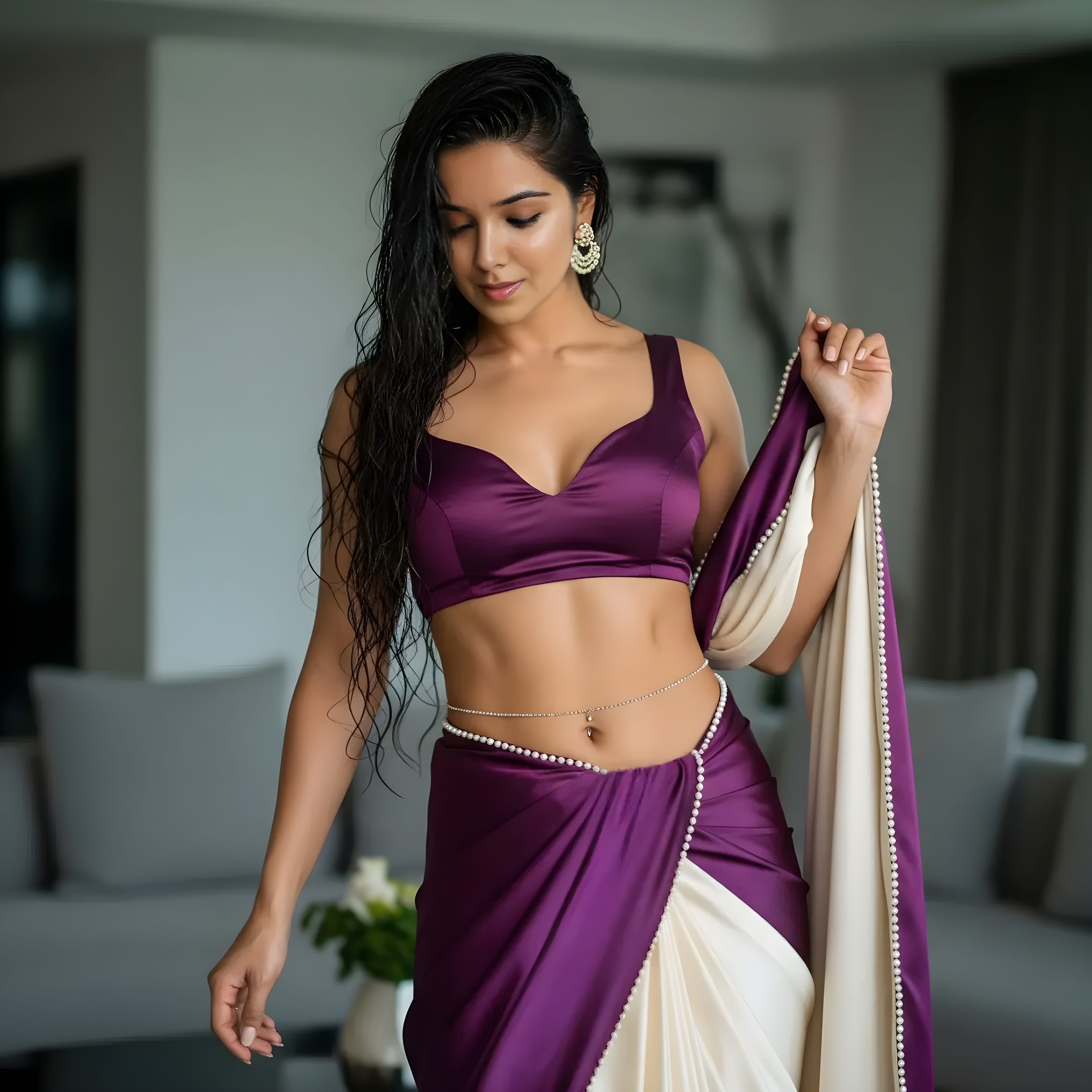 Plum Desire Dual-Tone After Dark Saree