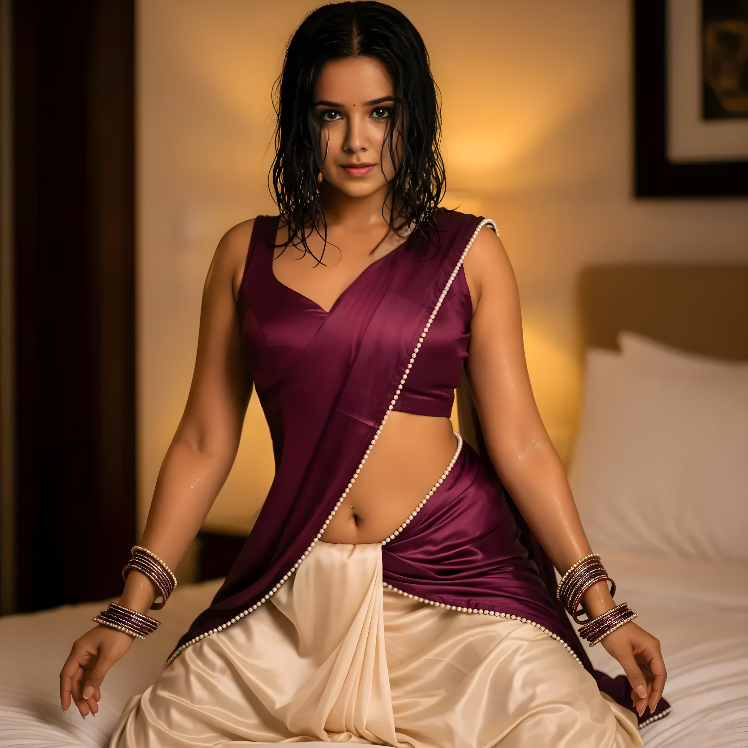 Plum Desire Dual-Tone After Dark Saree