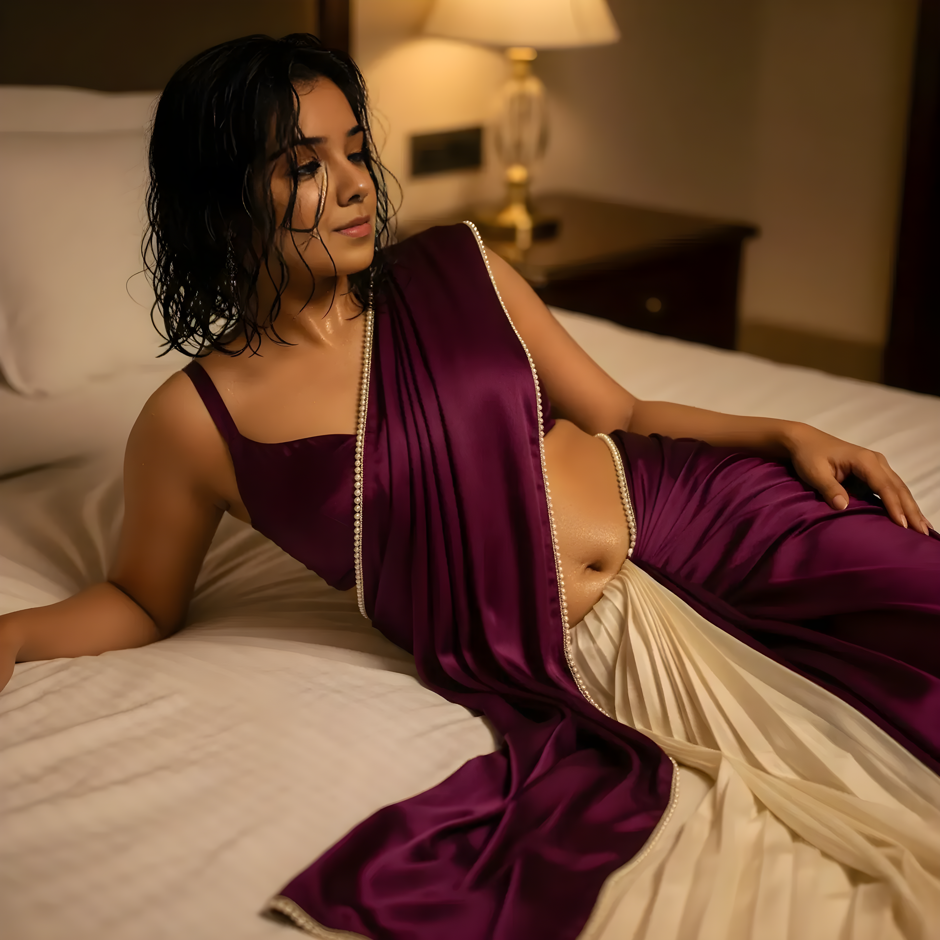 Plum Desire Dual-Tone After Dark Saree