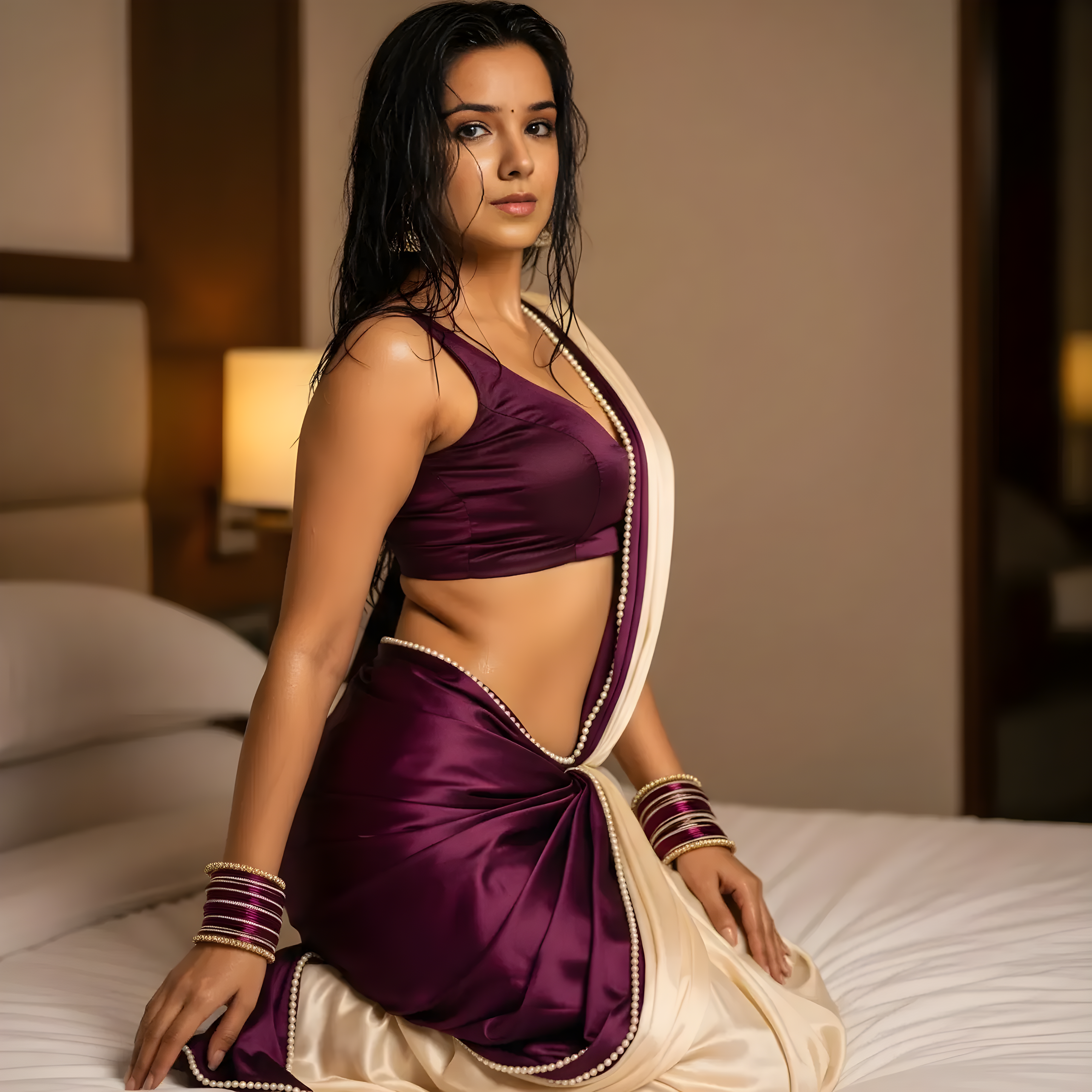 Plum Desire Dual-Tone After Dark Saree