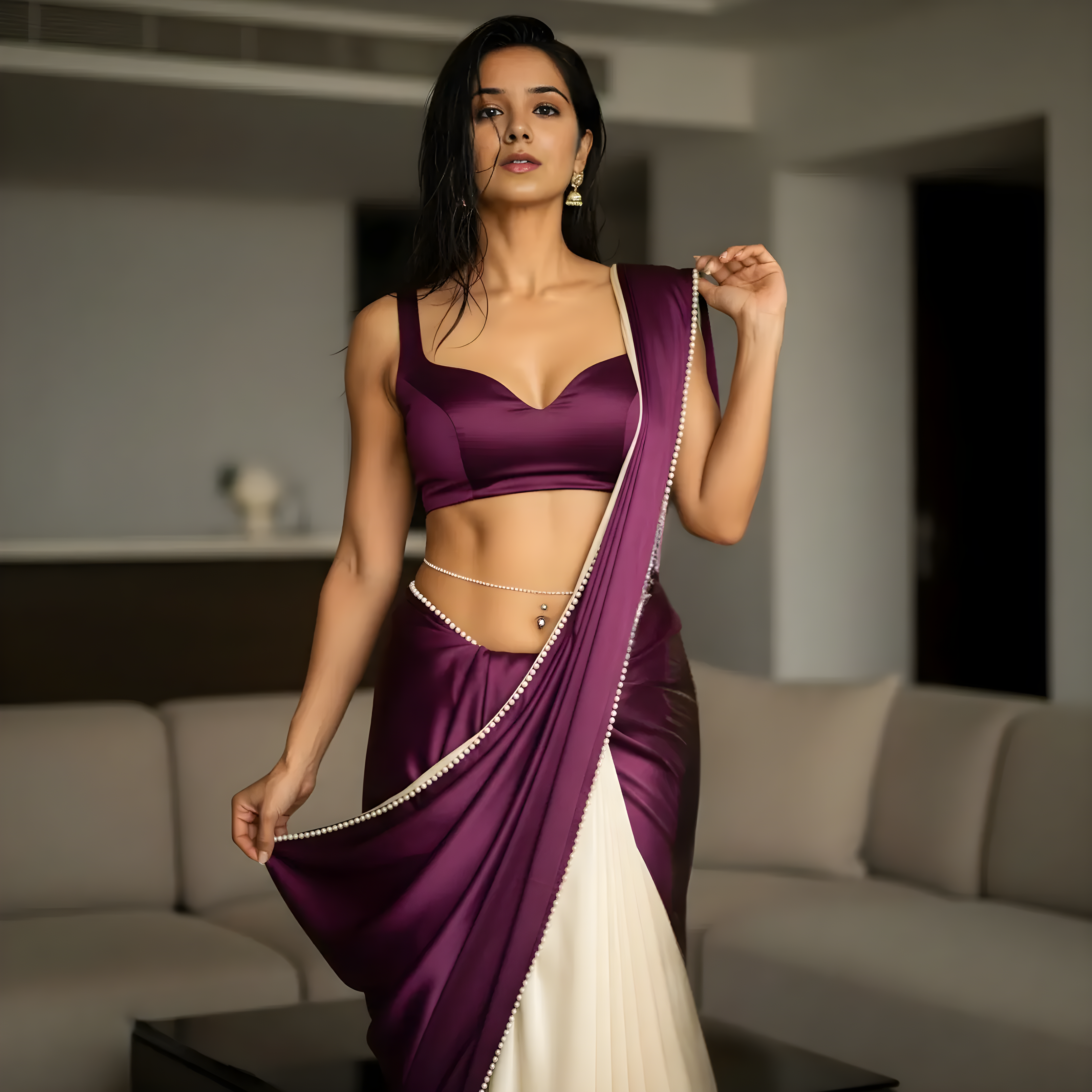 Plum Desire Dual-Tone After Dark Saree