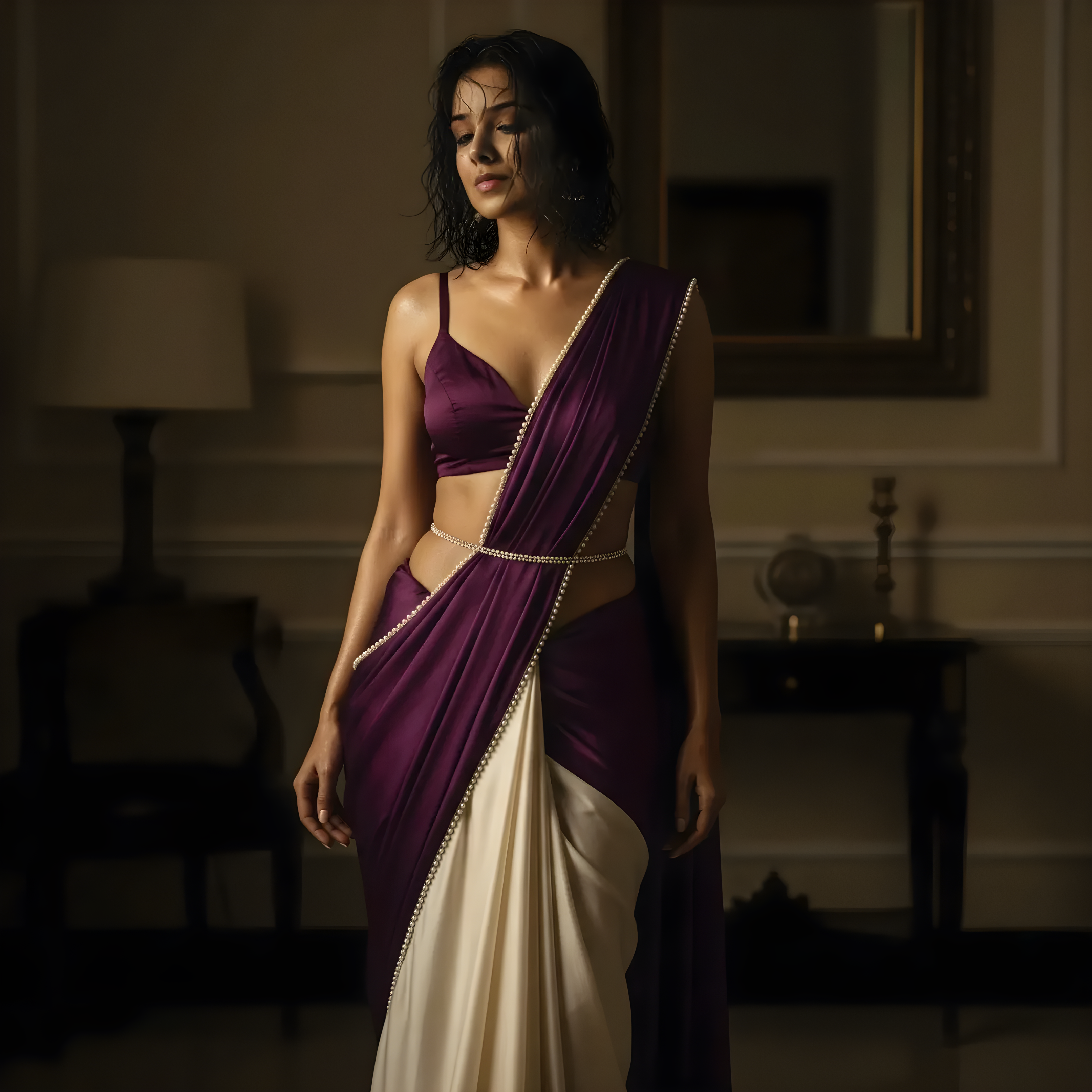 Plum Desire Dual-Tone After Dark Saree