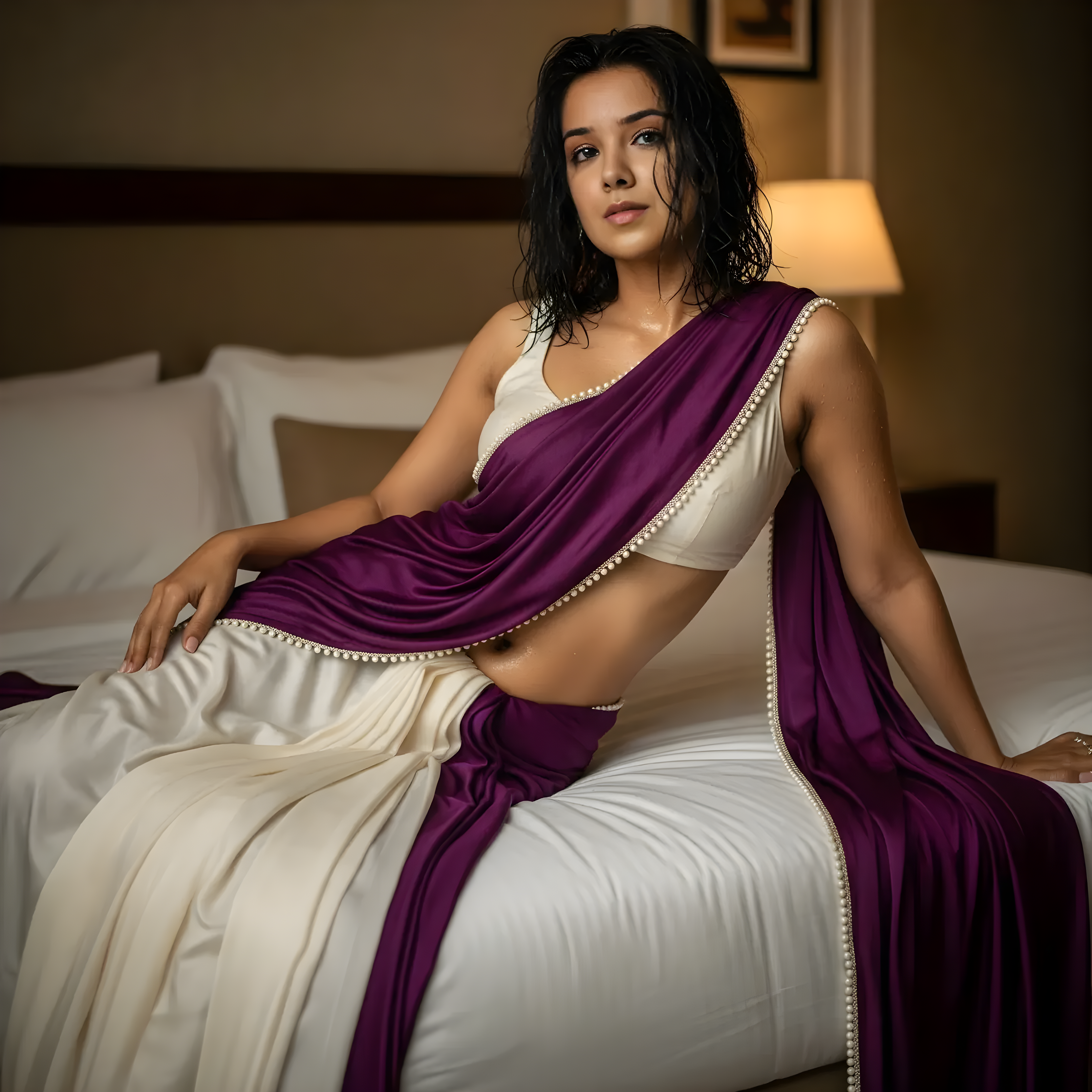 Plum Desire Dual-Tone After Dark Saree