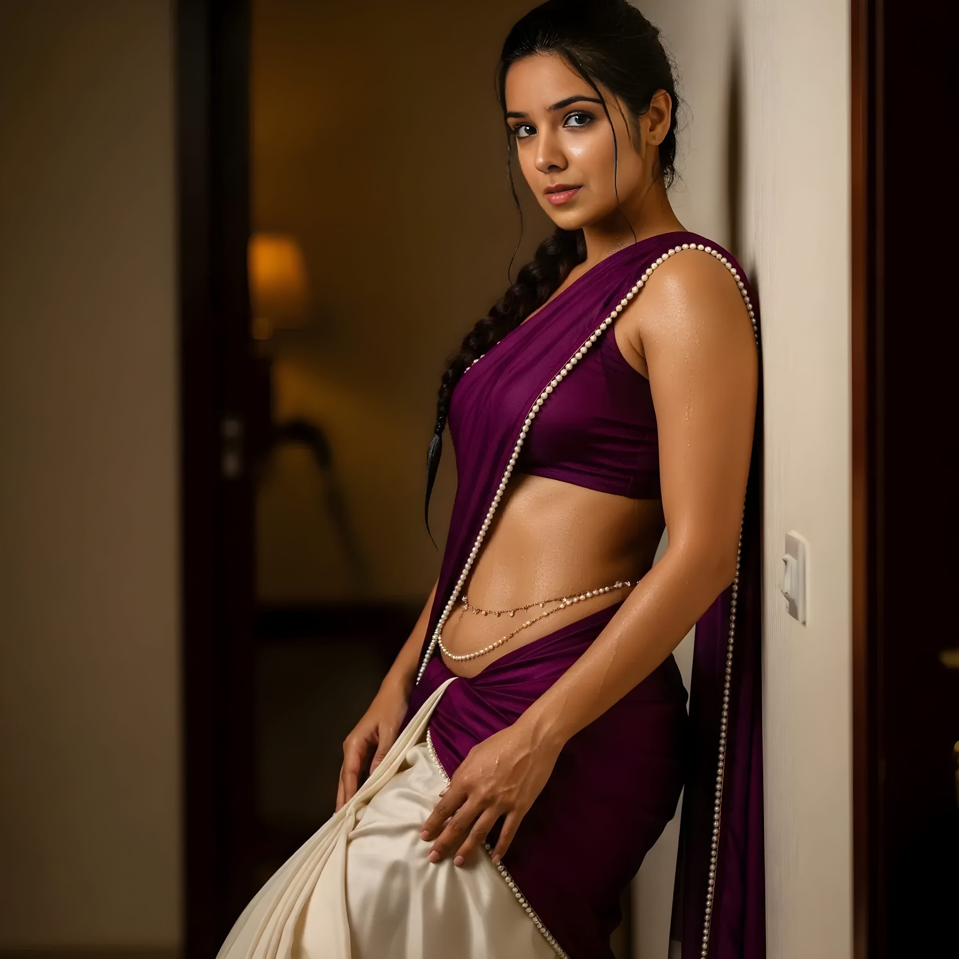 Plum Desire Dual-Tone After Dark Saree
