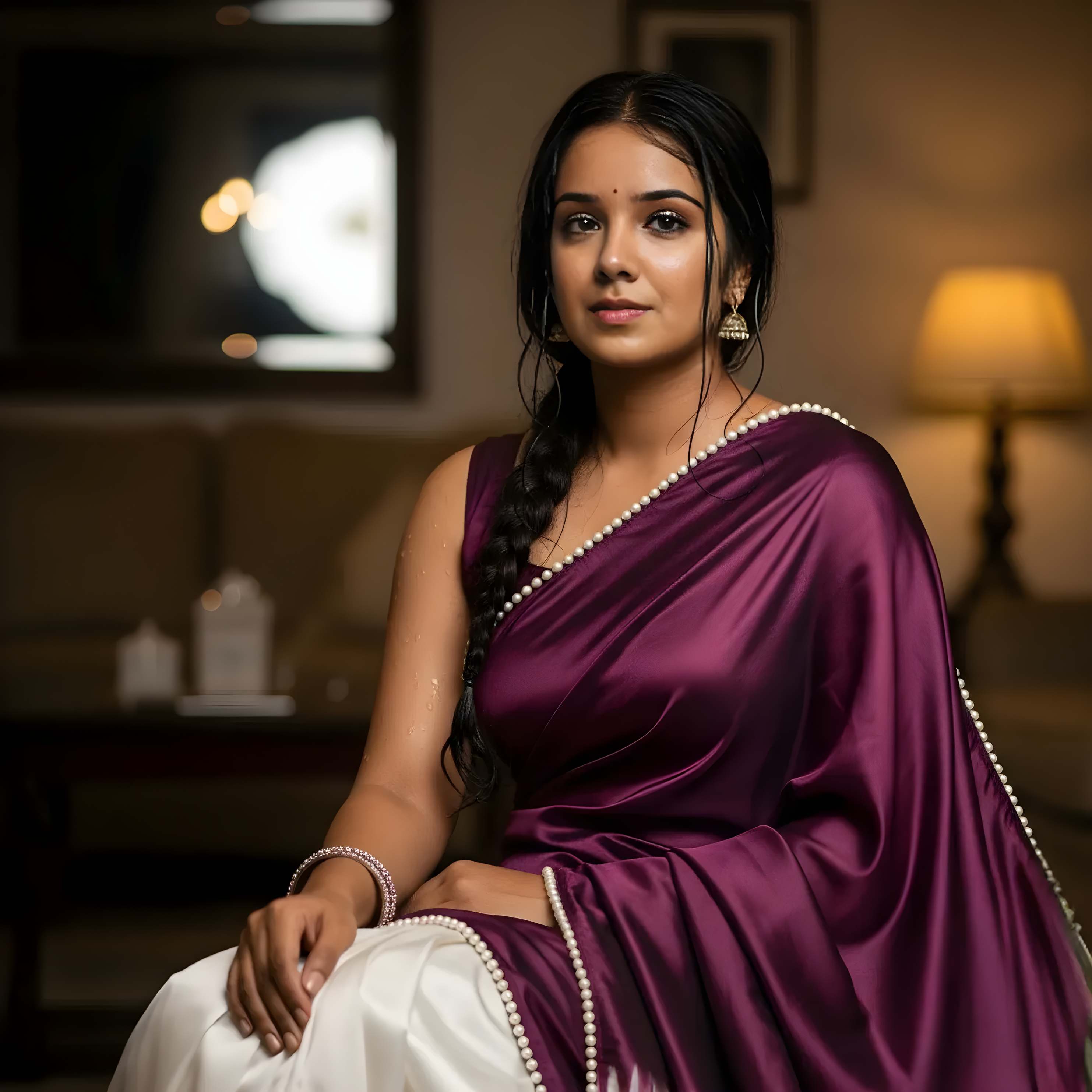 Plum Desire Dual-Tone After Dark Saree