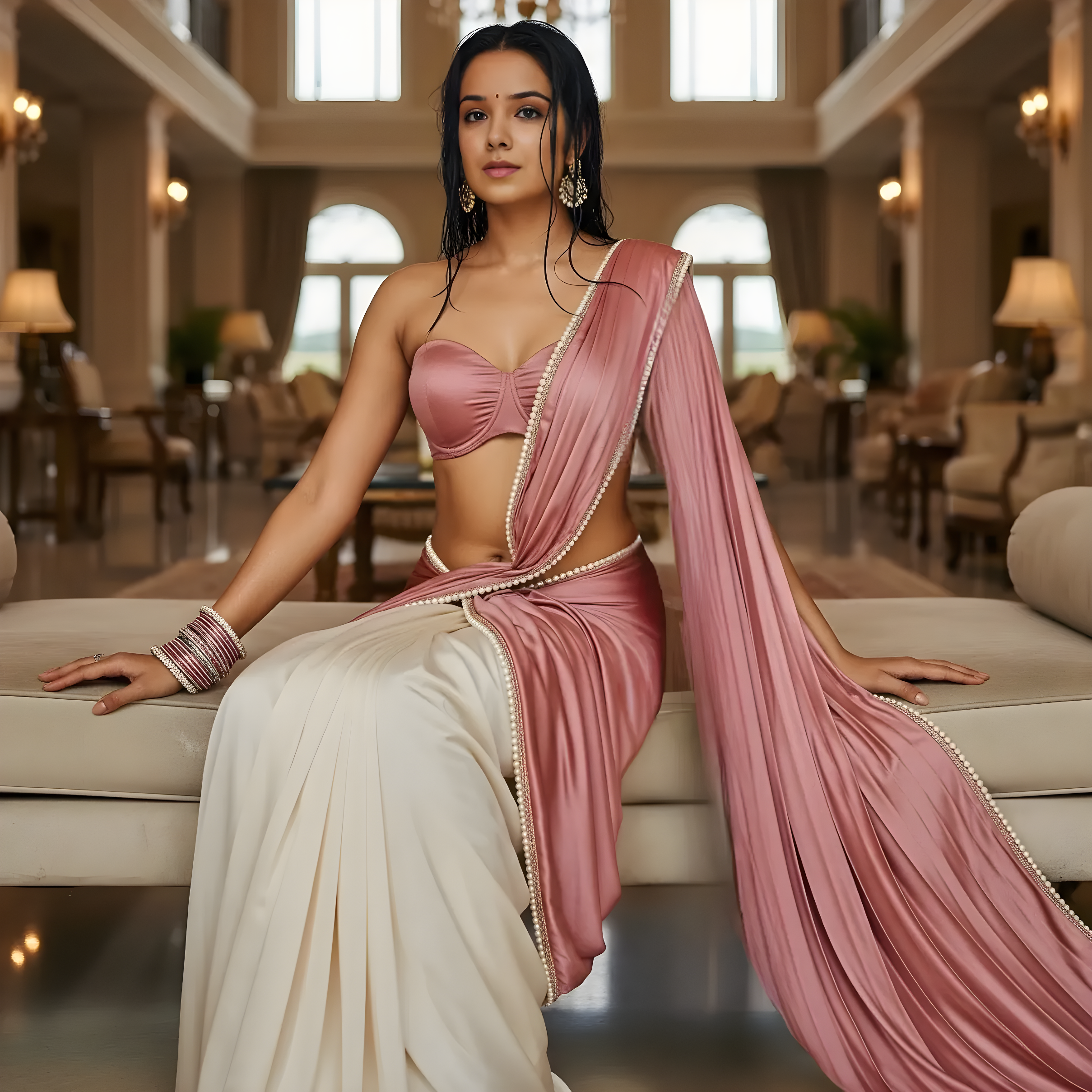 Pearl Crush Dual-Tone After Dark Saree