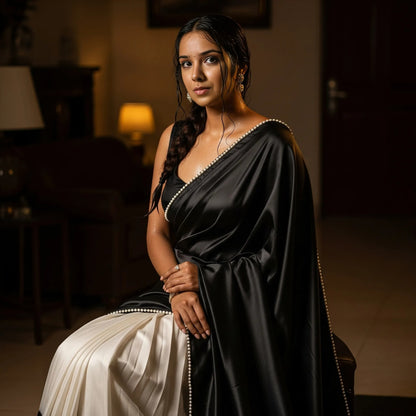 Pearl Black Dual-Tone After Dark Saree