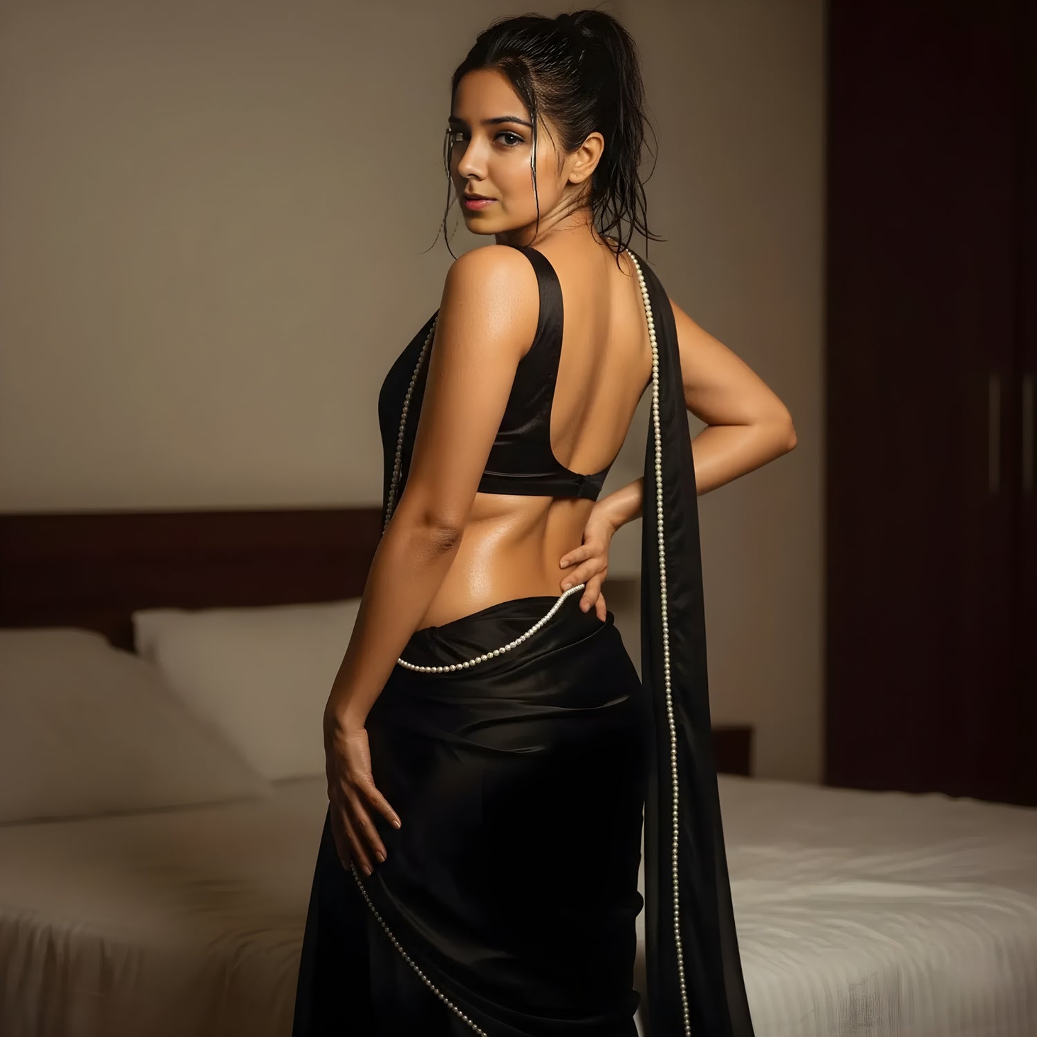 Midnight Pearl After Dark Saree