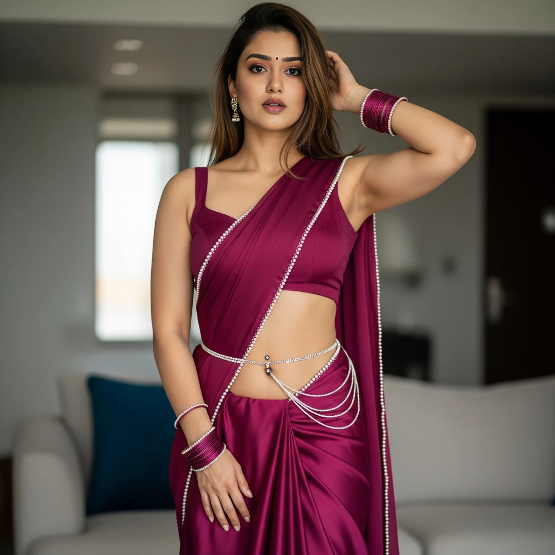 Pearled Desire Honeymoon Saree